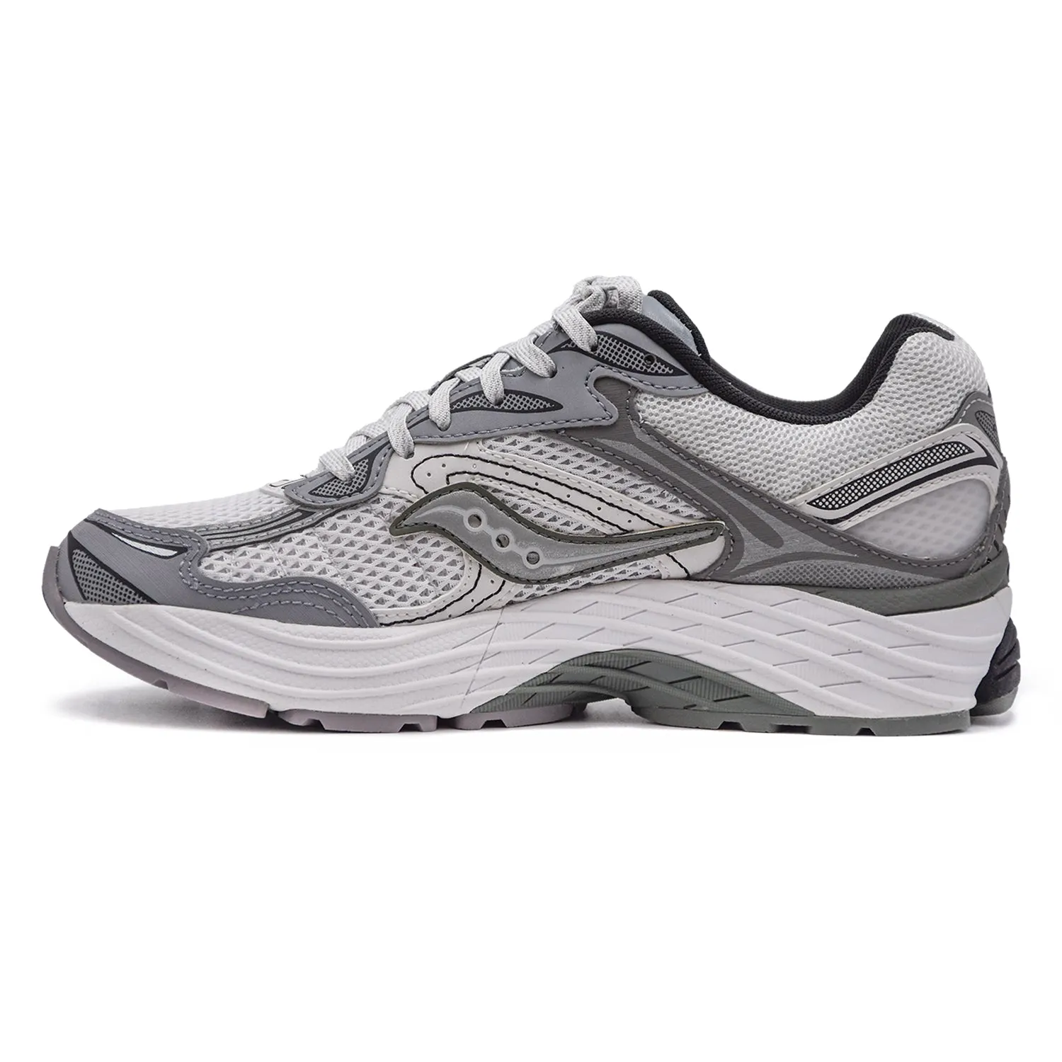 Sneakers Saucony Donna PROGRID OMNI 9 Bianco Suola Design Tasselli