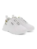 Sneakers Versace Jeans Couture JEANS COUTURE SPEEDTRACK in pelle bianco e oro