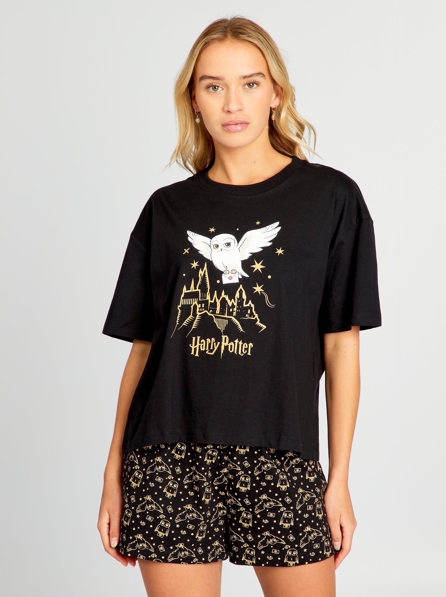 Stampa corto con stampa 'Harry Potter' - 2 pezzi - BLU