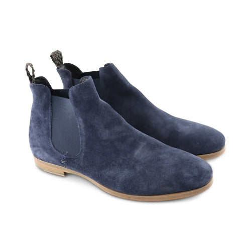 Stivaletti blu in camoscio