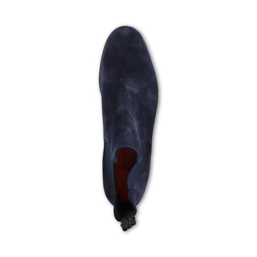 Stivaletti blu in camoscio
