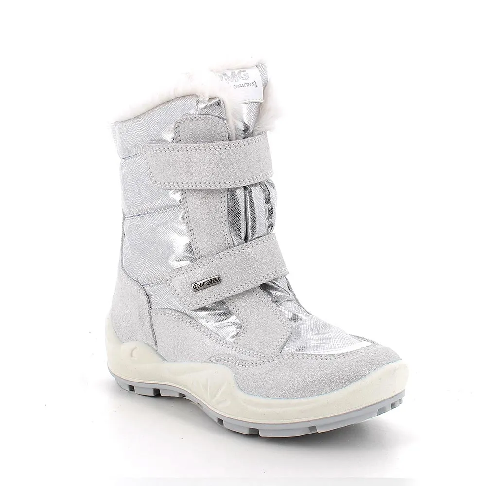 Stivaletti gore-tex da bambina argento            