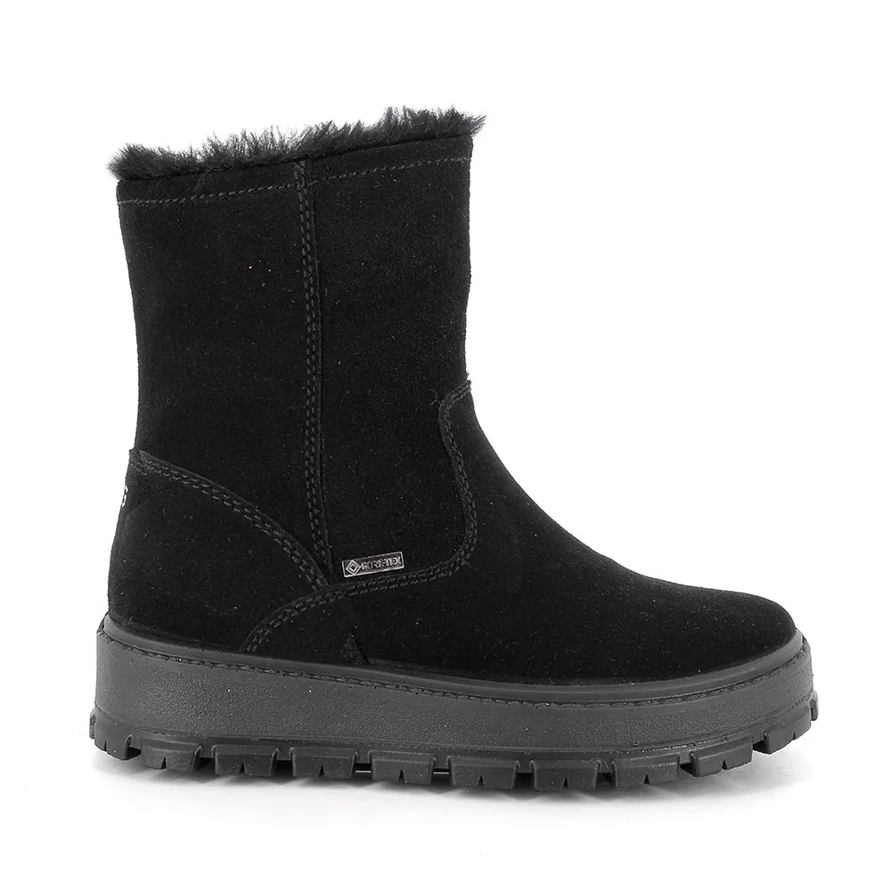 Stivaletti gore-tex in pelle da bambina nero            