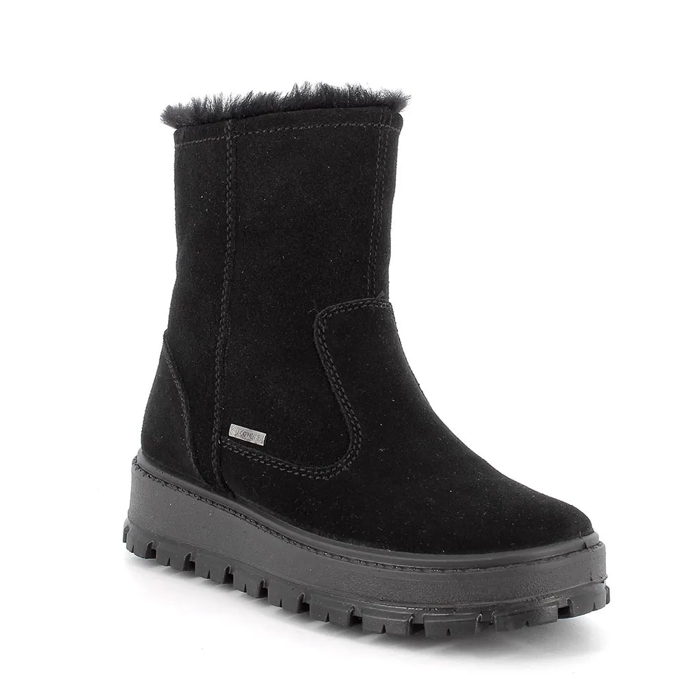 Stivaletti gore-tex in pelle da bambina nero            