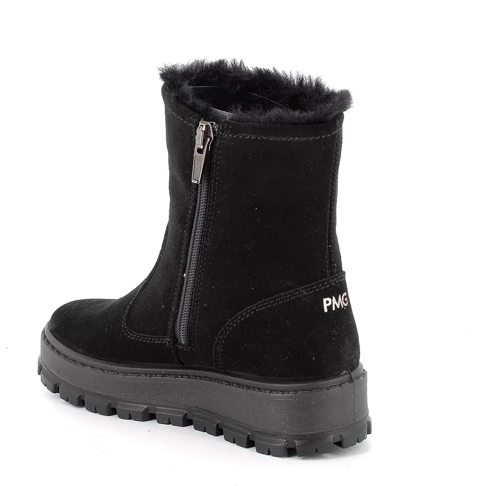 Stivaletti gore-tex in pelle da bambina nero            