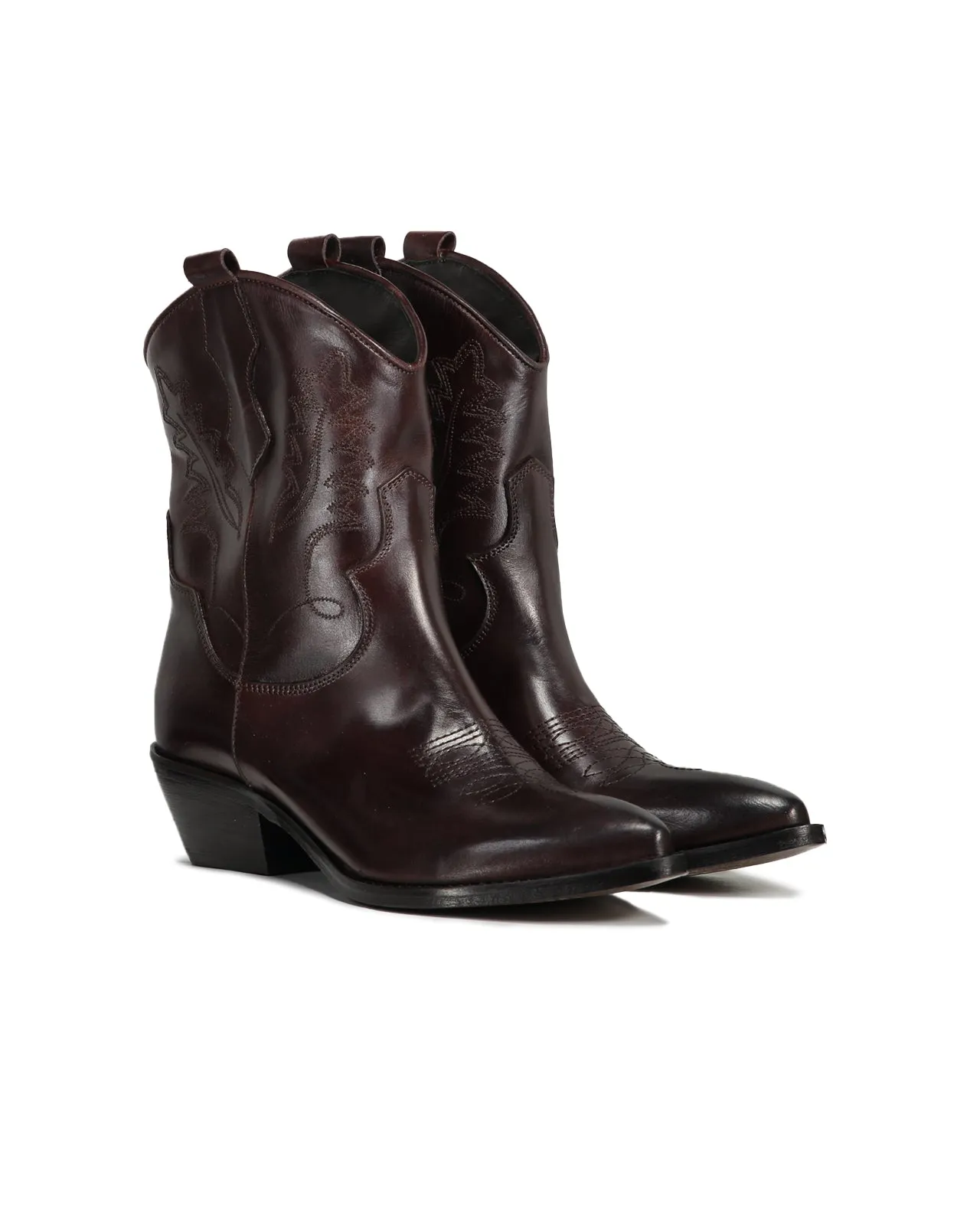 Stivaletto texano Dallas pelle marrone