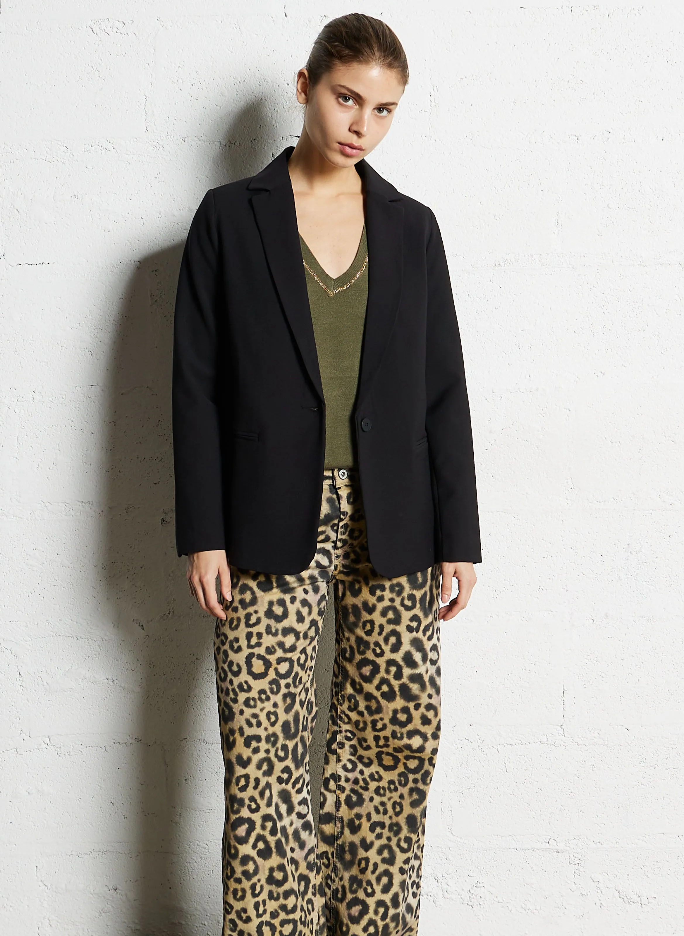  SUD EXPRESS   VEDELINE - Giacca con revers taglio dritto | Nero
