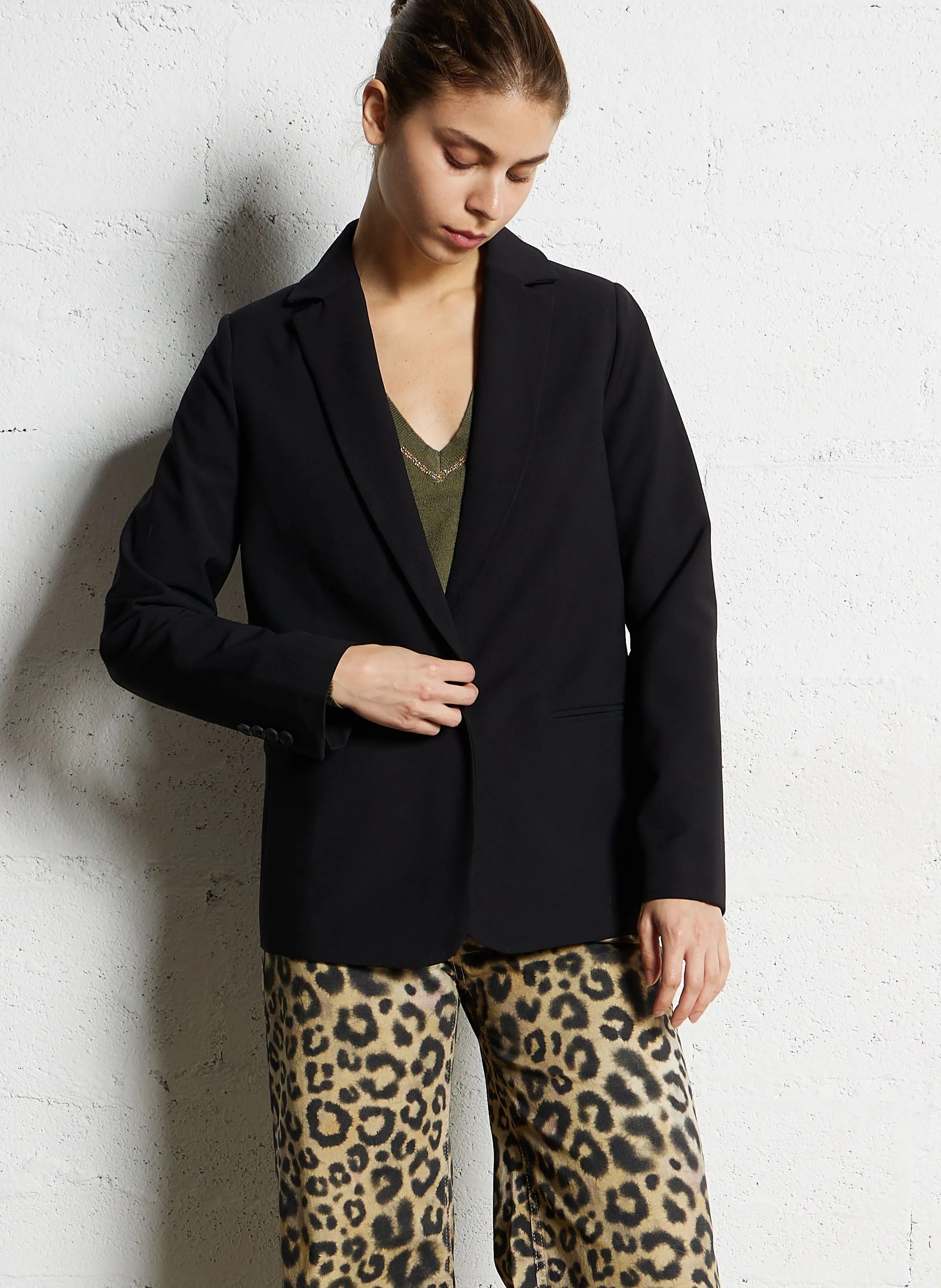  SUD EXPRESS   VEDELINE - Giacca con revers taglio dritto | Nero