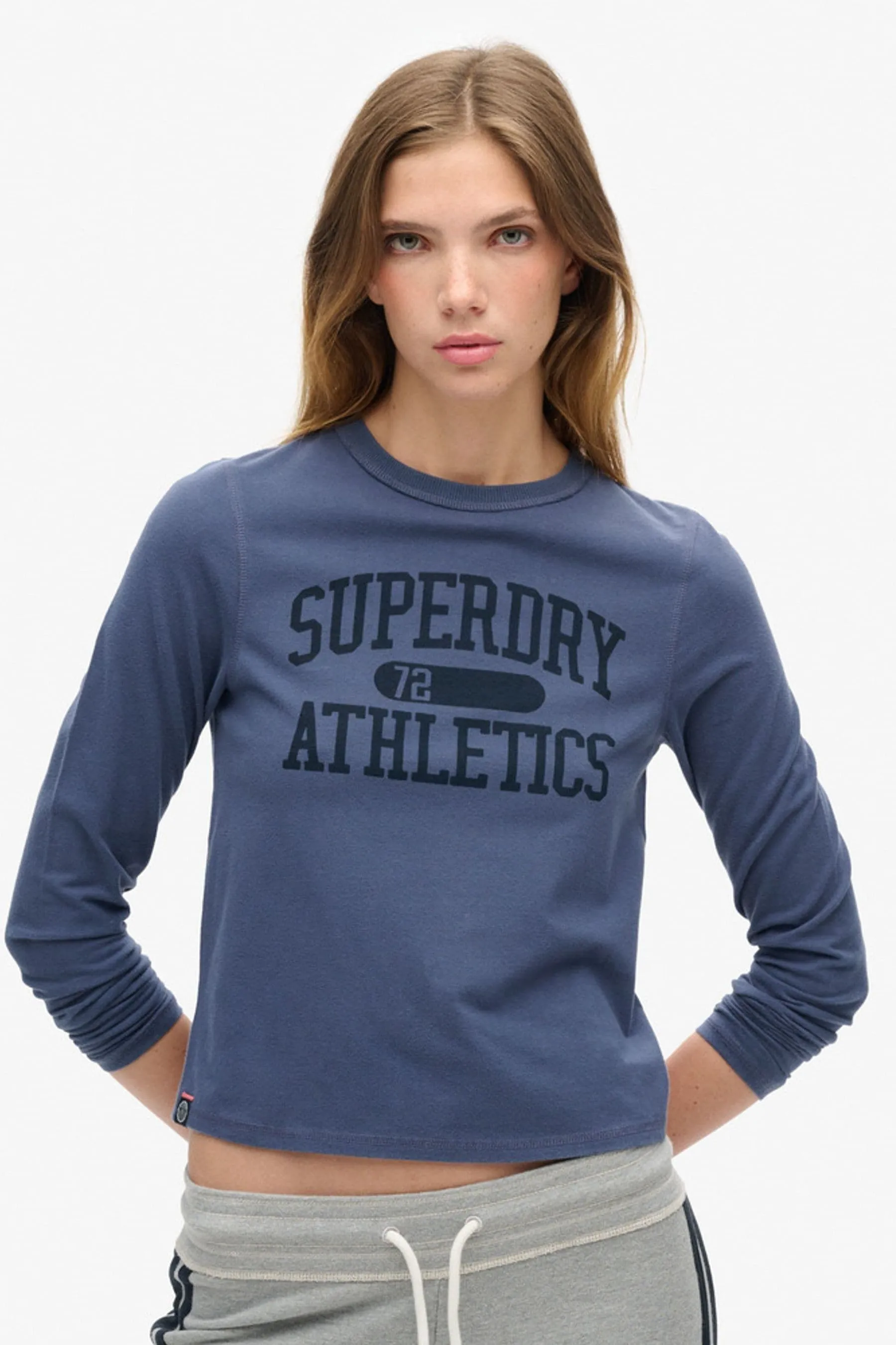Superdry Athletic Ringer Slim Long Sleeve Top    