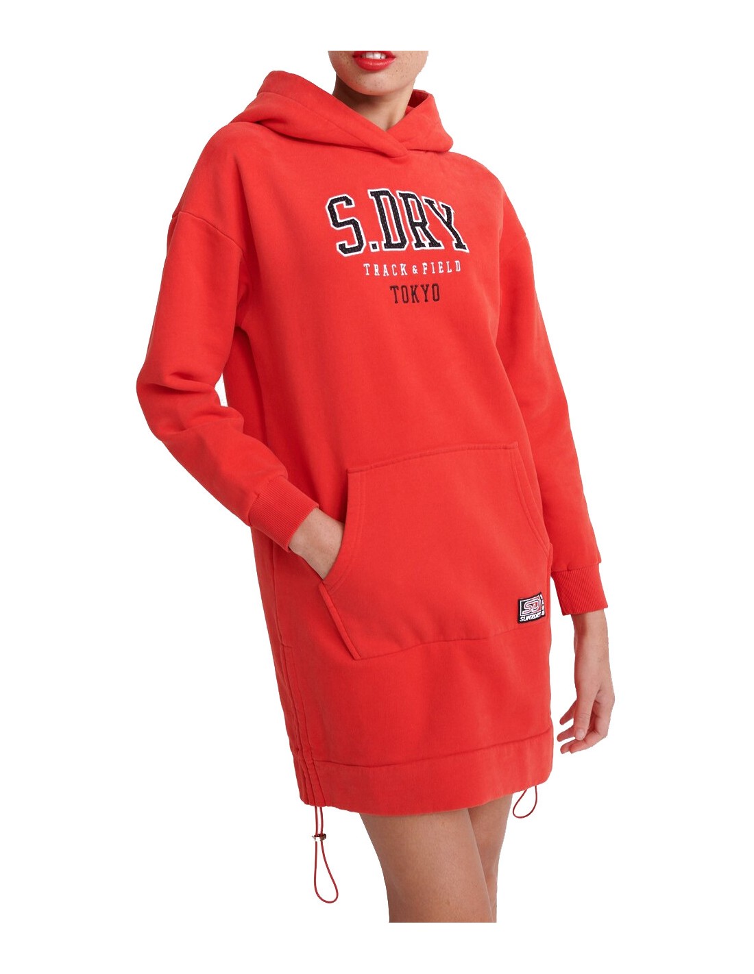 Superdry Dress T&F Statement Back Sweat Dress Berry