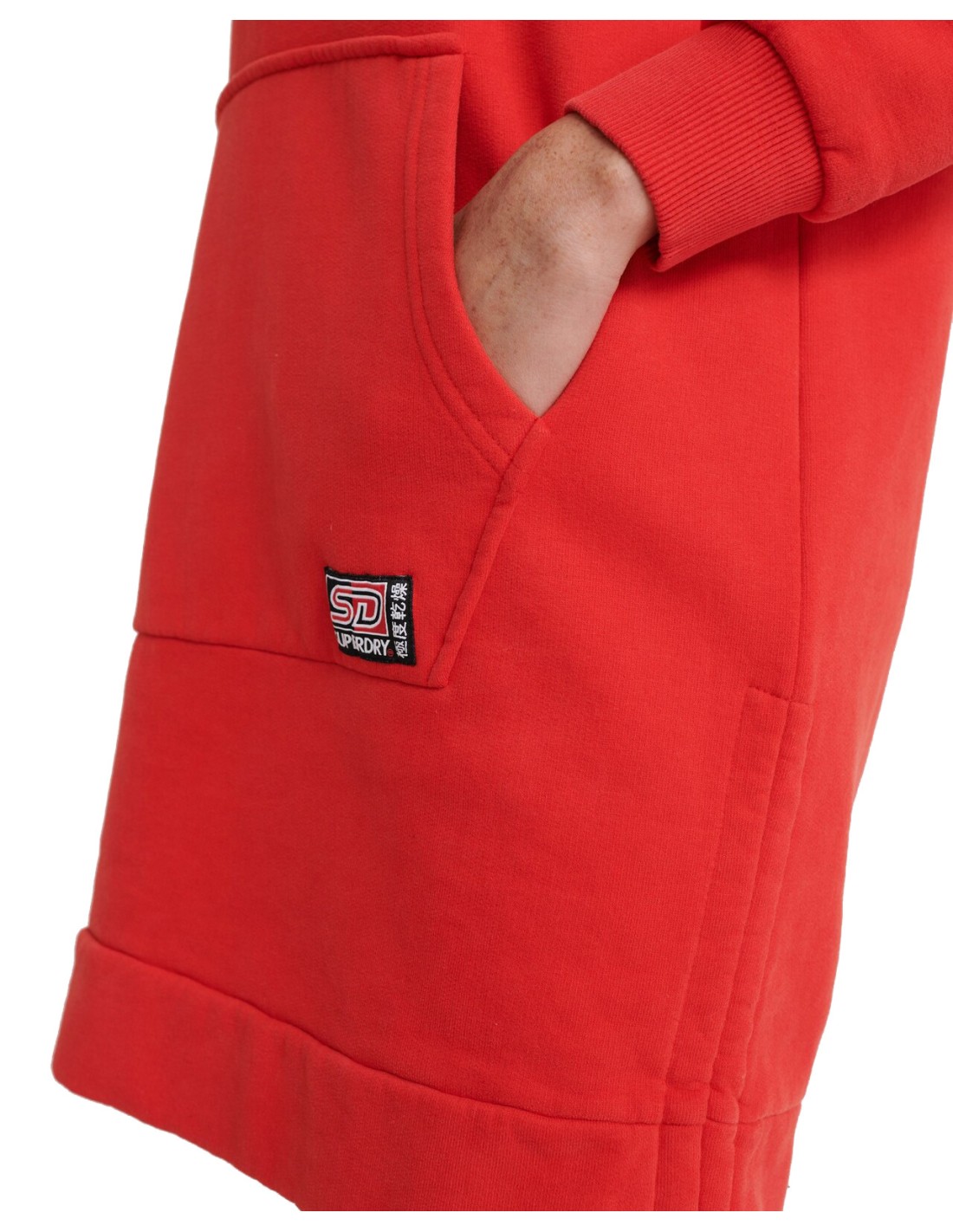 Superdry Dress T&F Statement Back Sweat Dress Berry