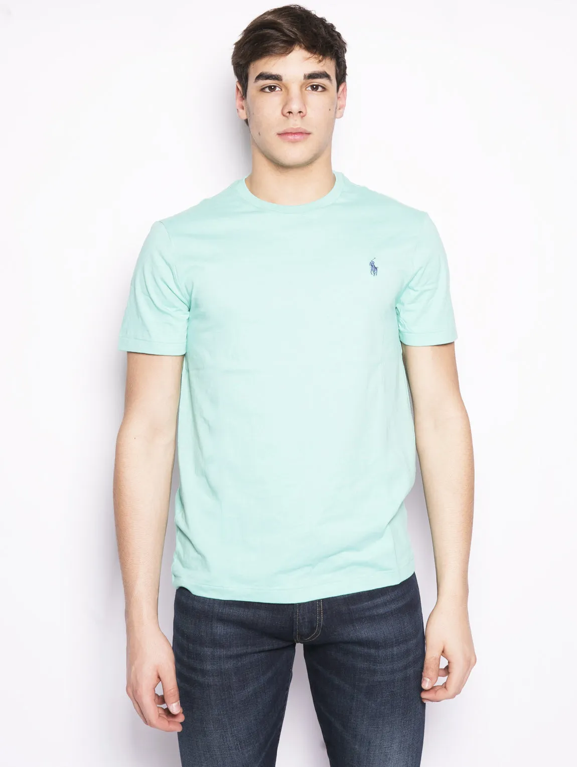 T-Shirt in Cotone Verde acqua