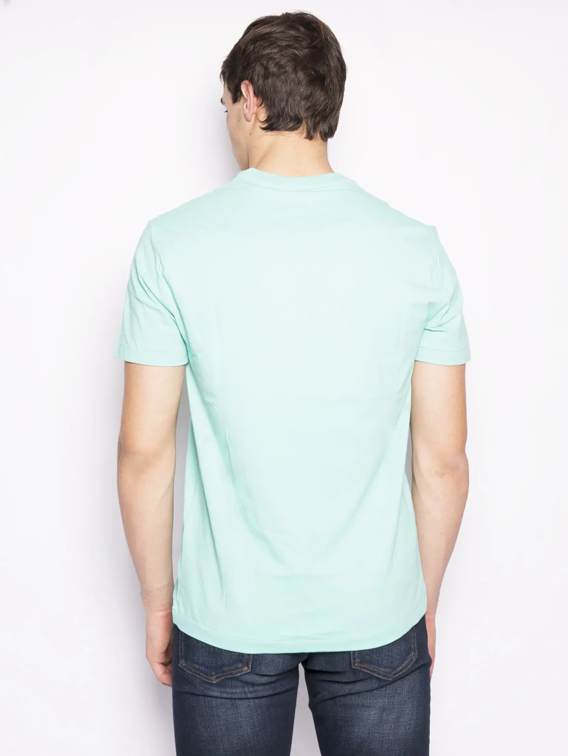 T-Shirt in Cotone Verde acqua
