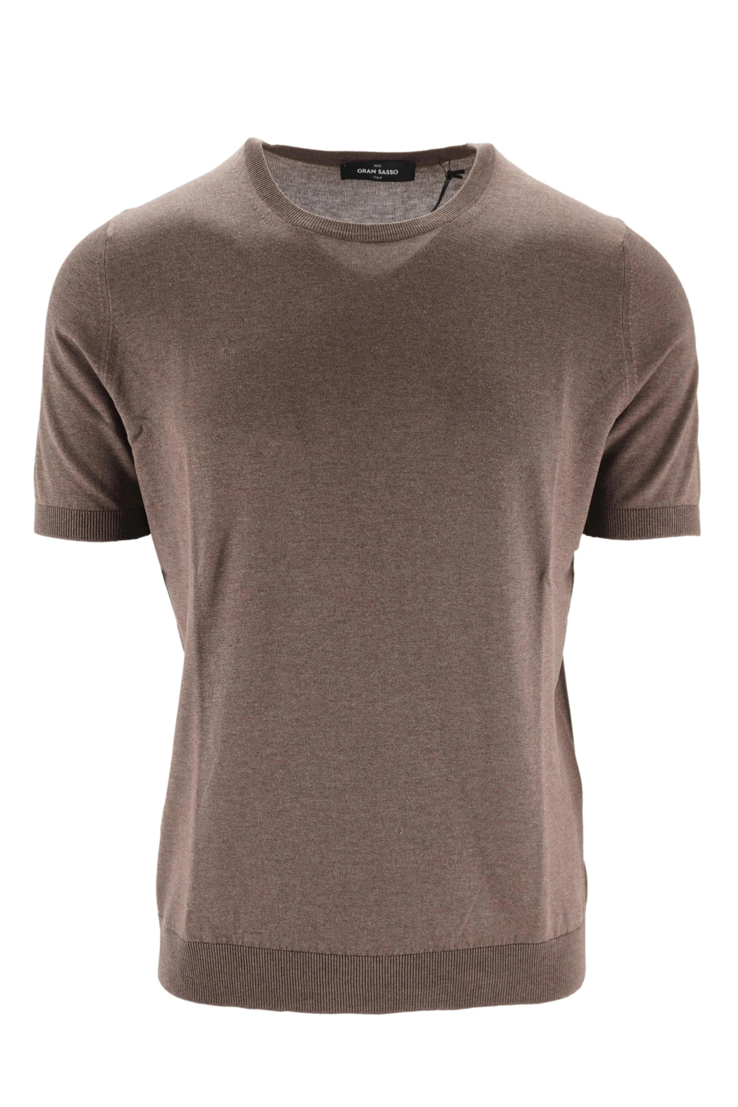 T-Shirt in Pure Silk / Brown