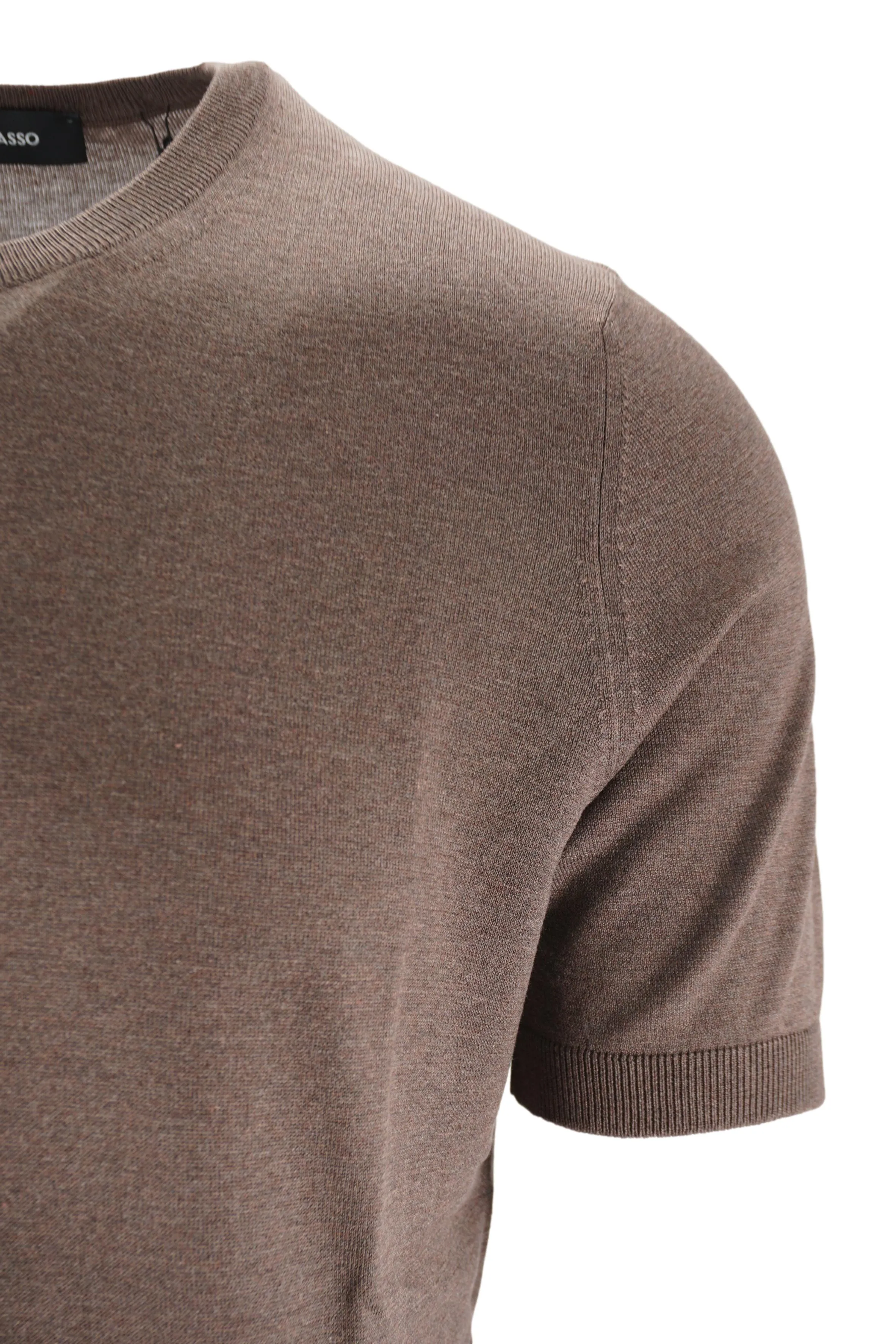 T-Shirt in Pure Silk / Brown