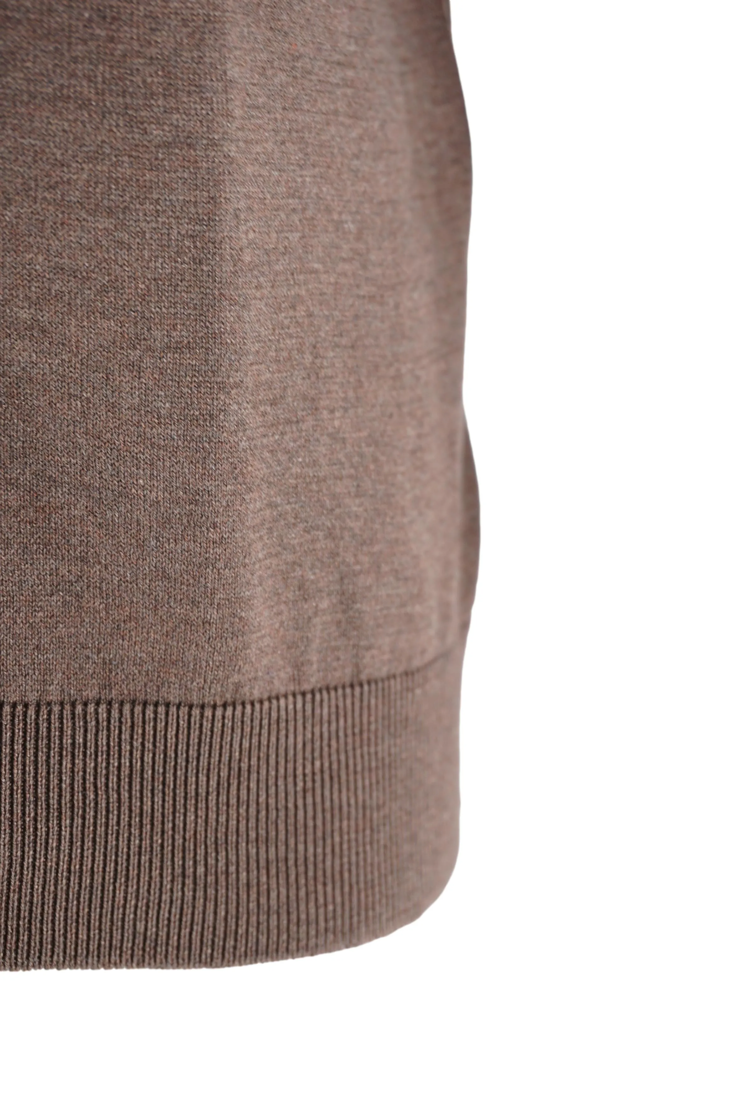 T-Shirt in Pure Silk / Brown