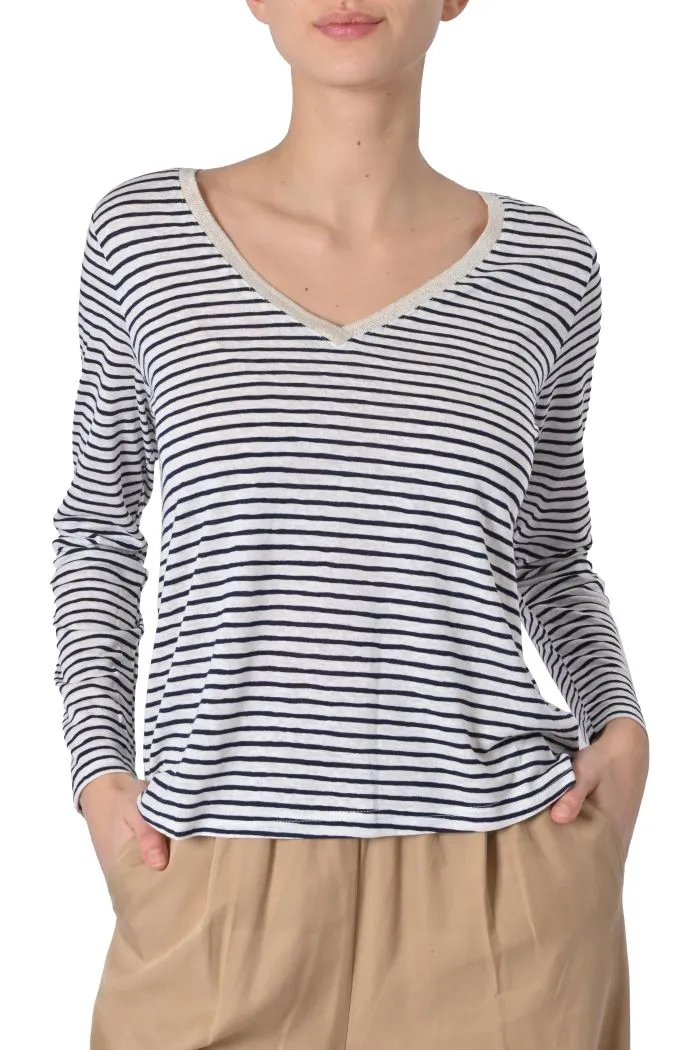 T-shirt Martin a righe e lurex di Grace & Mila