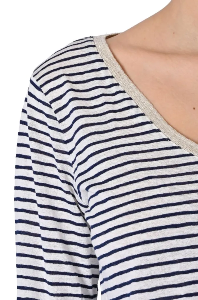 T-shirt Martin a righe e lurex di Grace & Mila