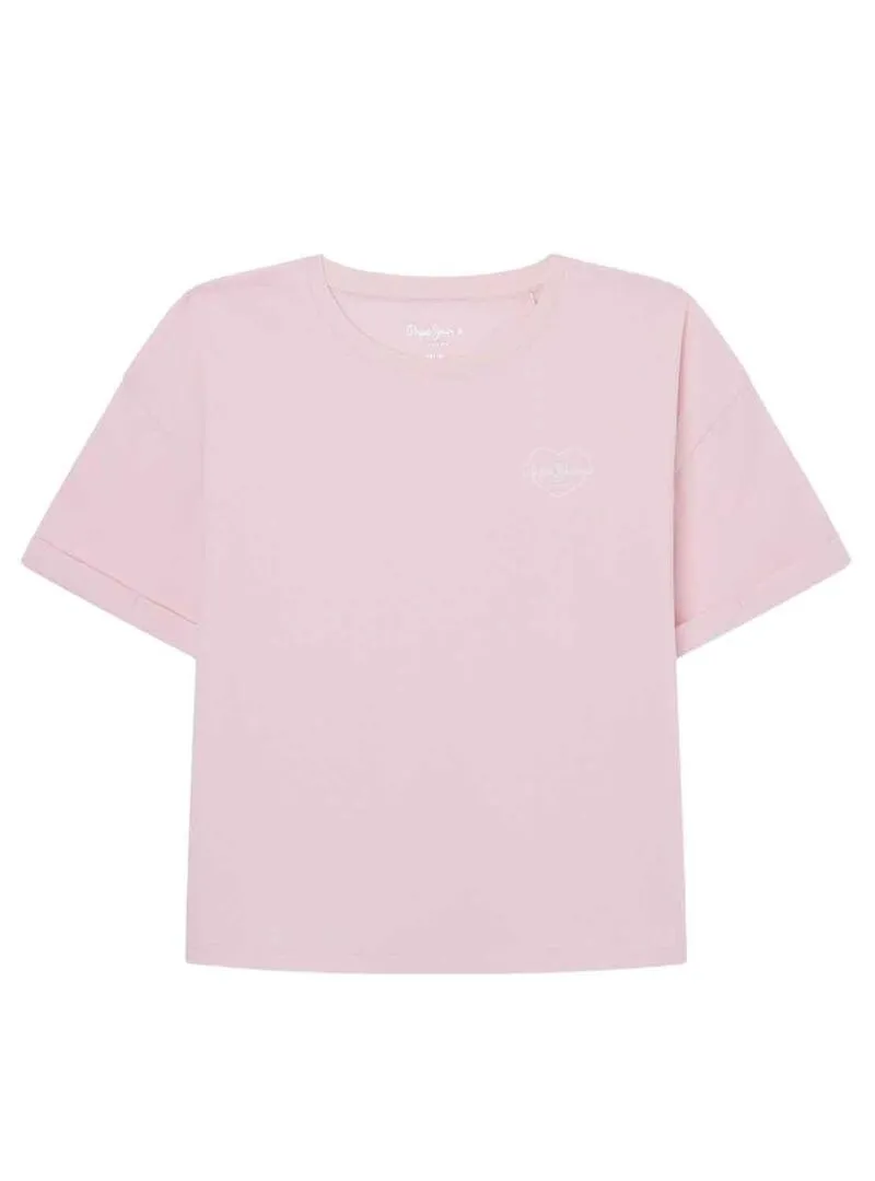 T-Shirt Pepe Jeans Nicky Rosa per Bambina