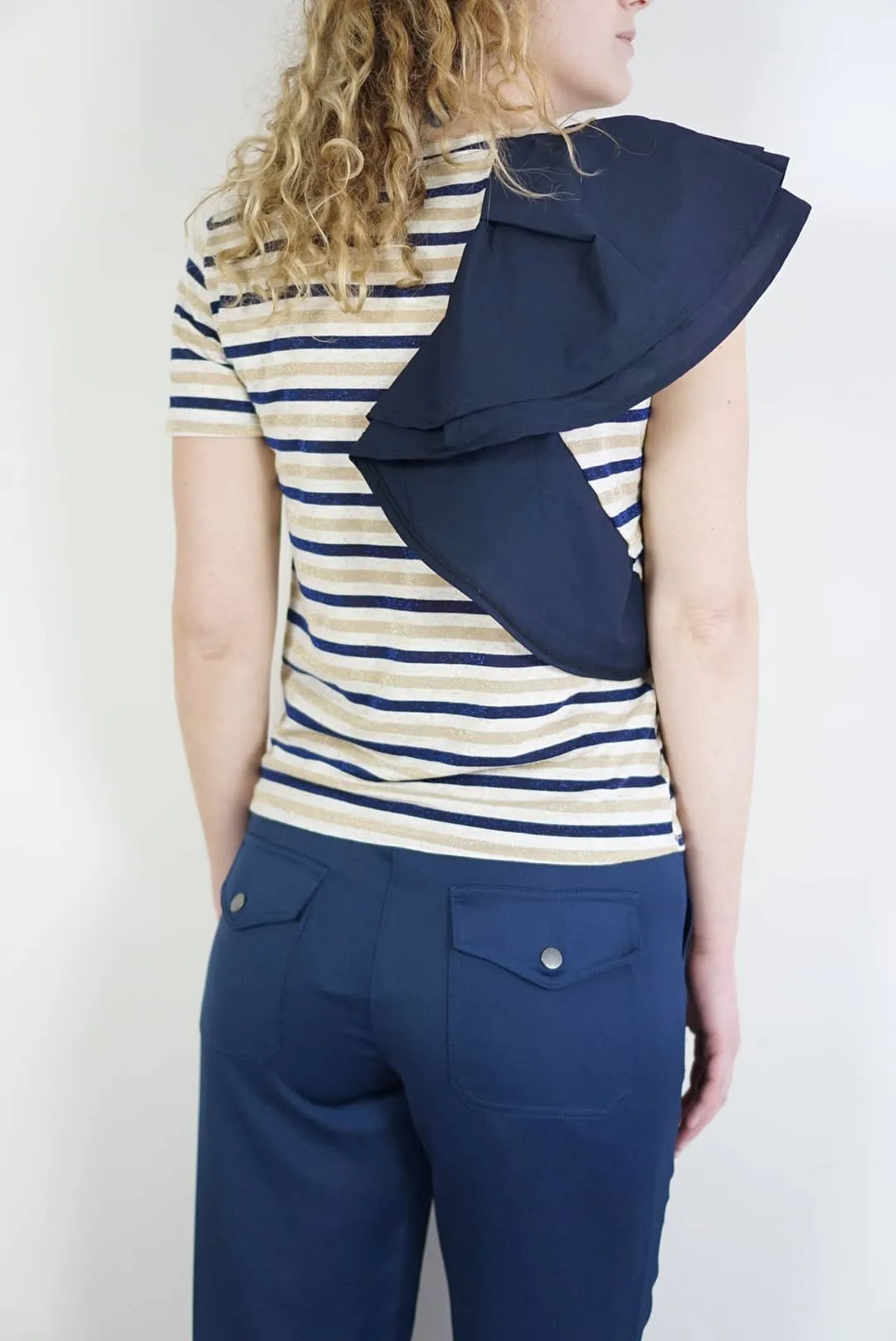 T-shirt rouches lurex 2 colori | Embroidery Capsule