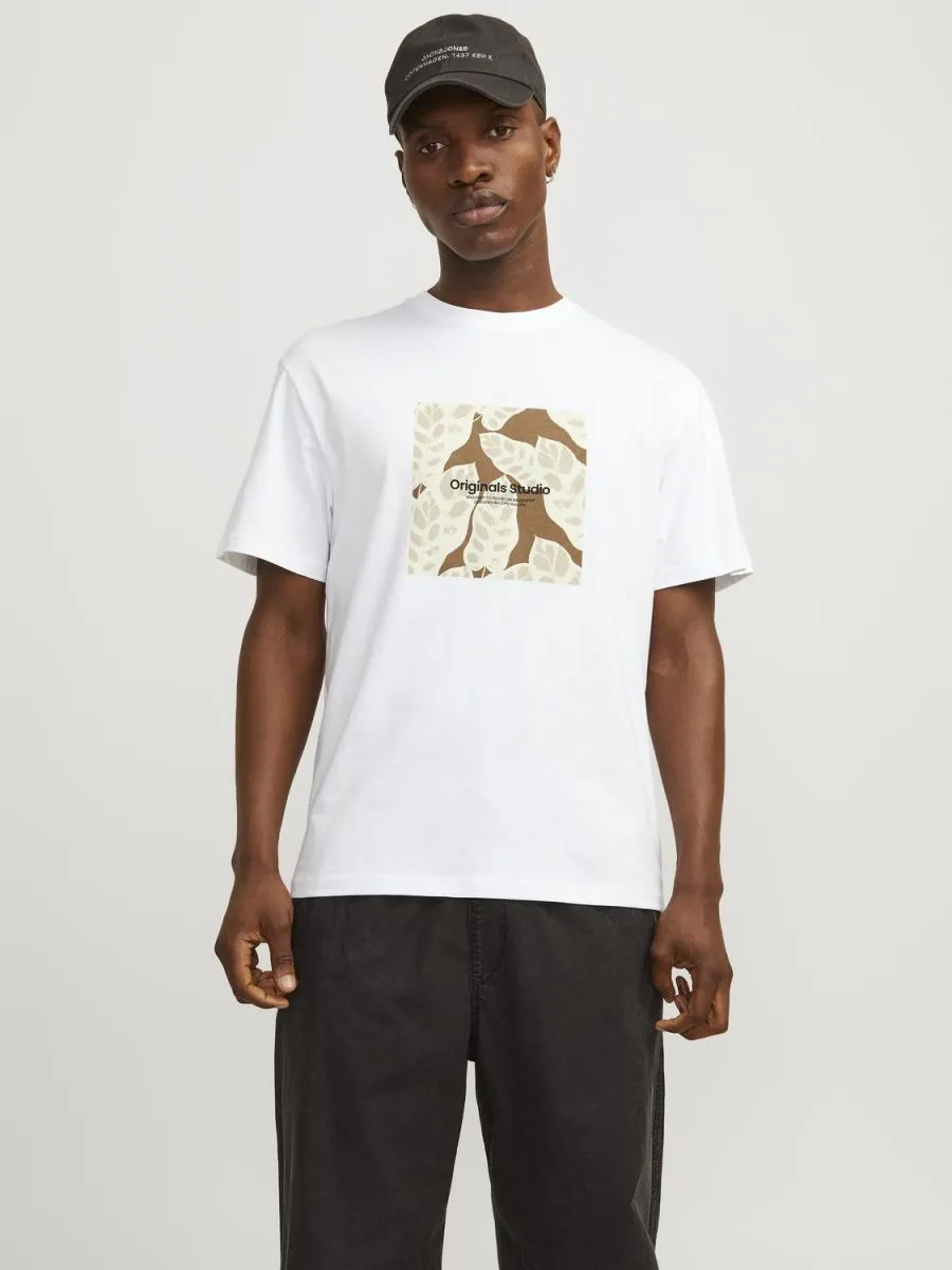 T-SHIRT Uomo JACK&JONES 12256717 SEQUOIA BRIGHT WHITE
