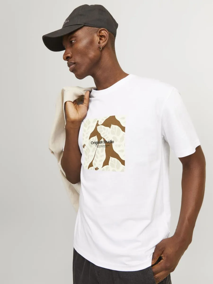T-SHIRT Uomo JACK&JONES 12256717 SEQUOIA BRIGHT WHITE