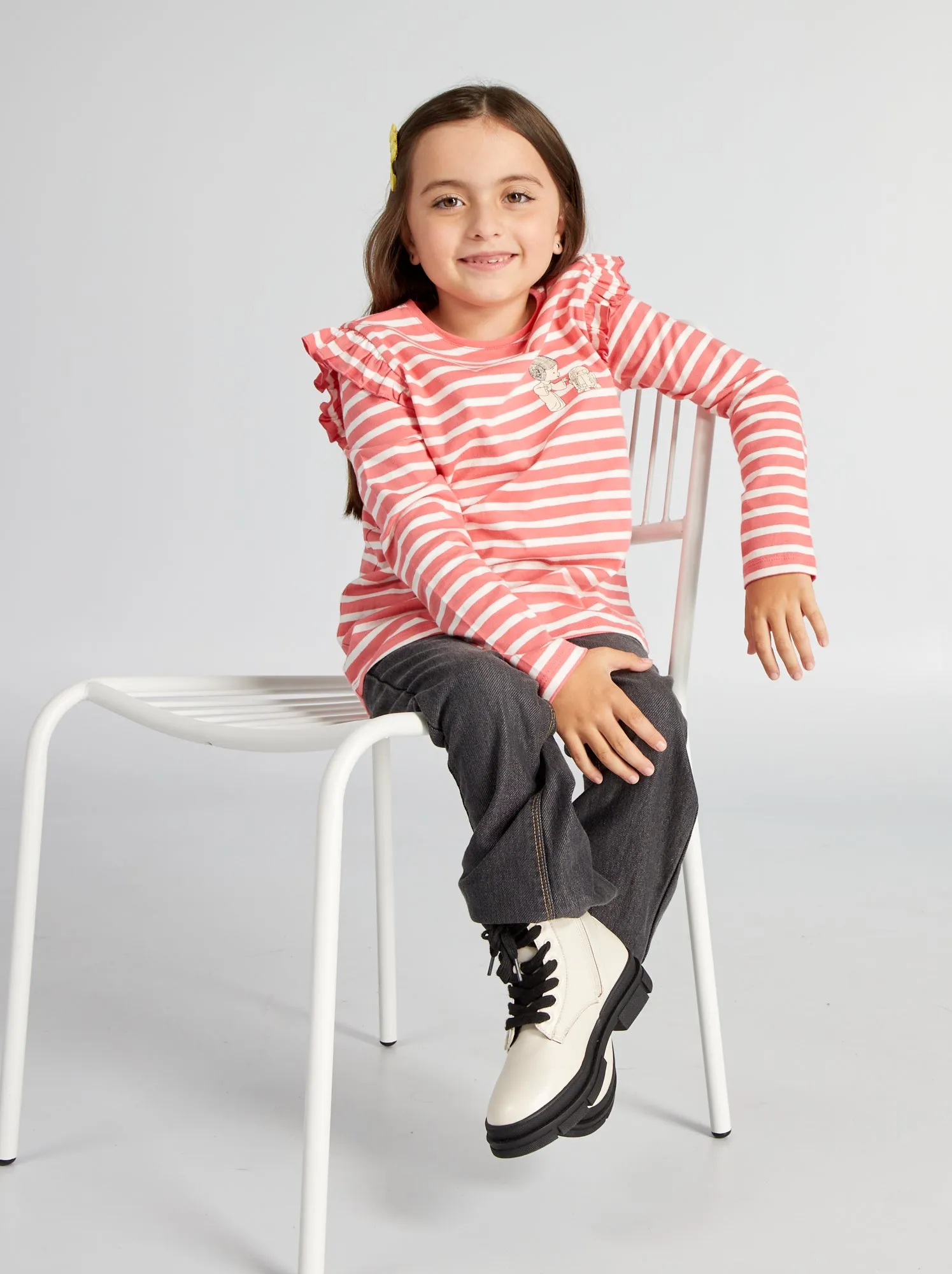 T-shirt 'Disney' con volant - So Easy - BIANCO