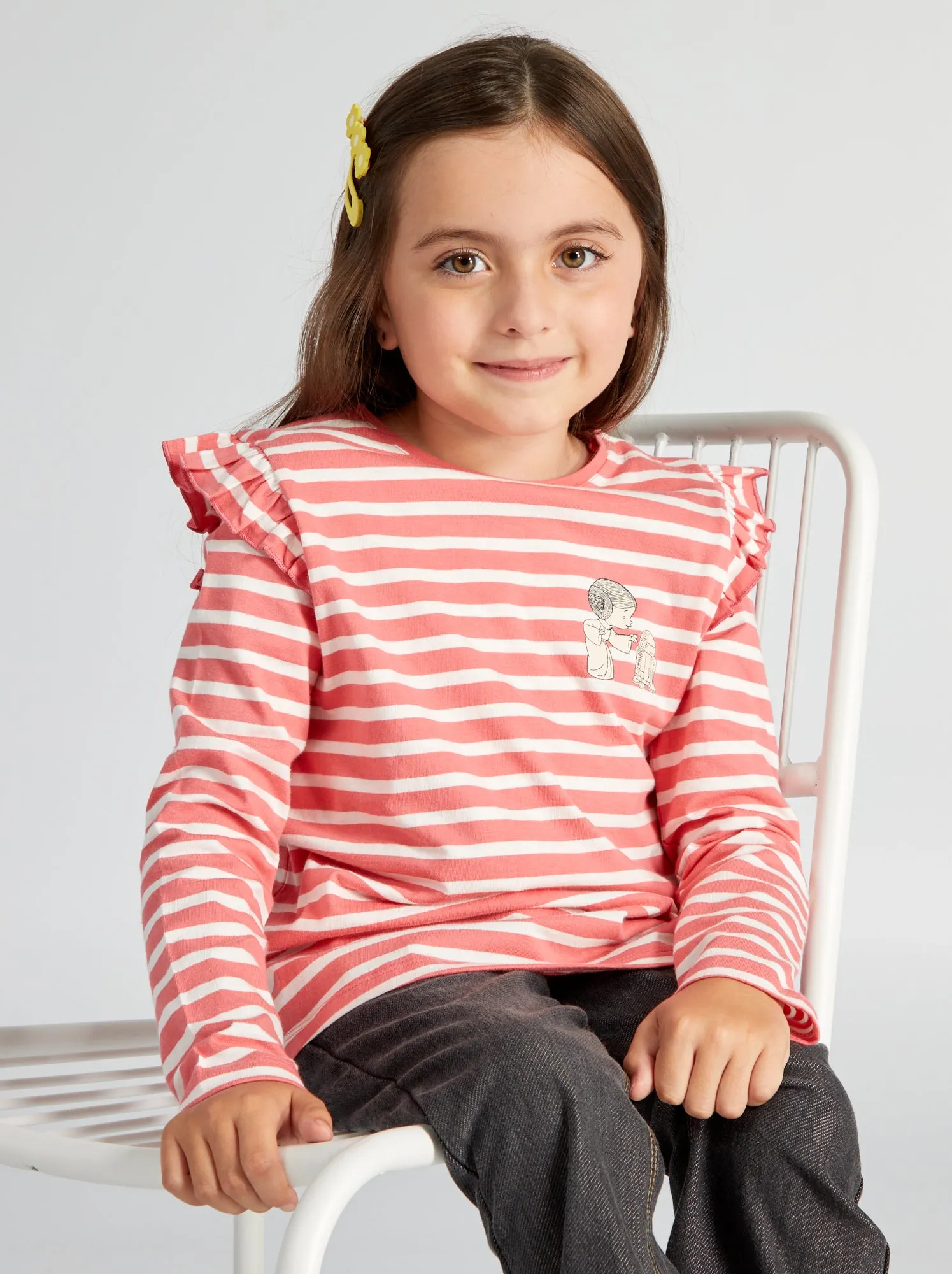 T-shirt 'Disney' con volant - So Easy - BIANCO