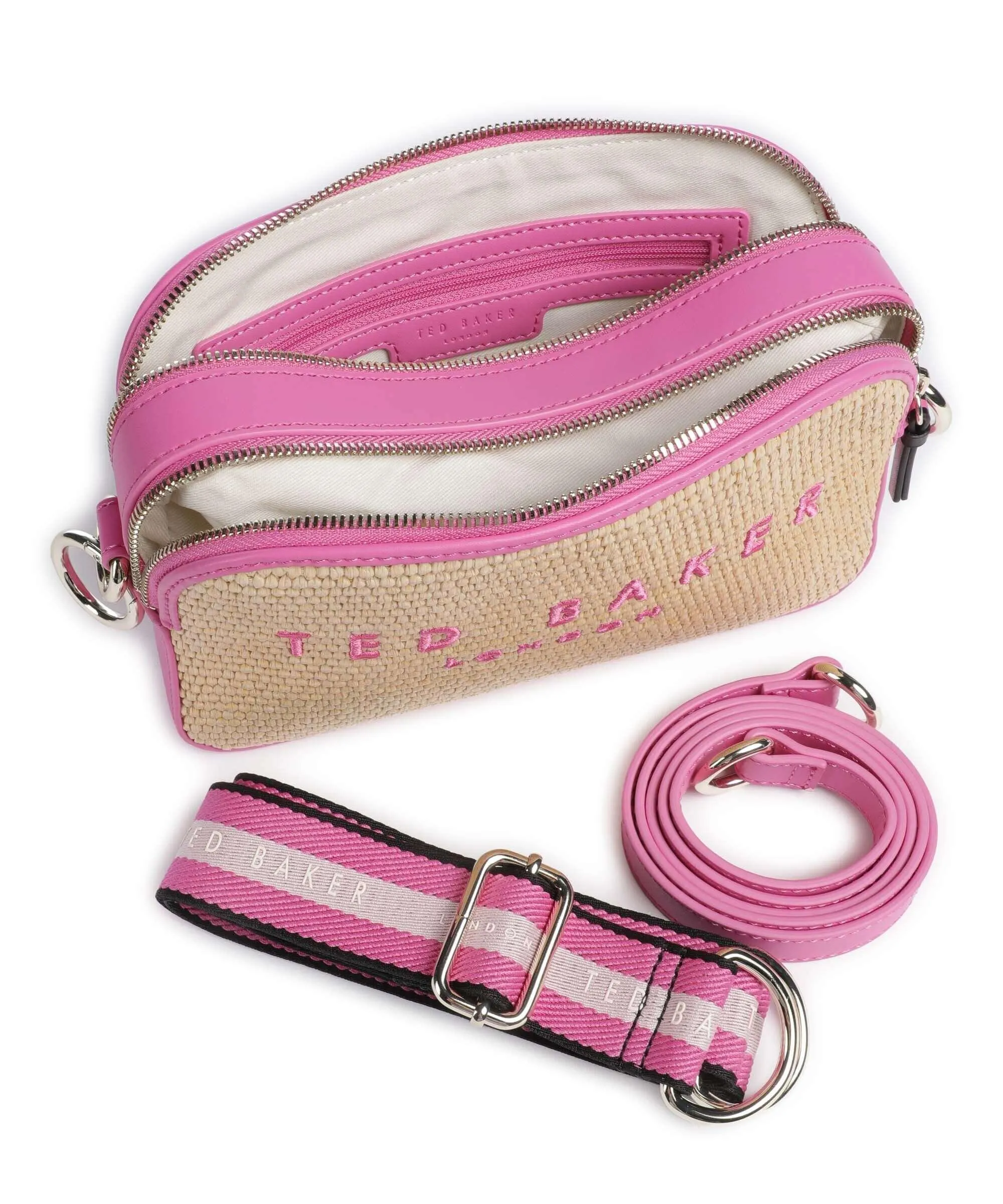  Ted Baker Stelio Borsa a tracolla polipropilene, pelle bovina beige/pink  