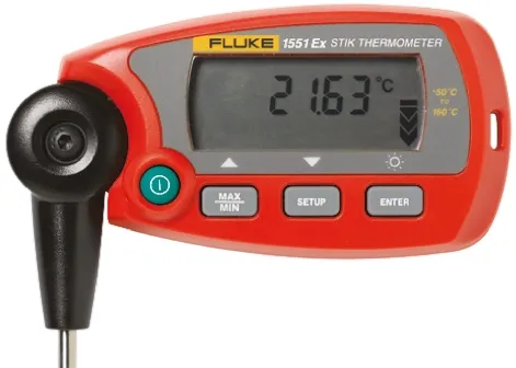 Termometro digitale Fluke calibration 1551, sonda RTD, +160°C max , Cert. SIT