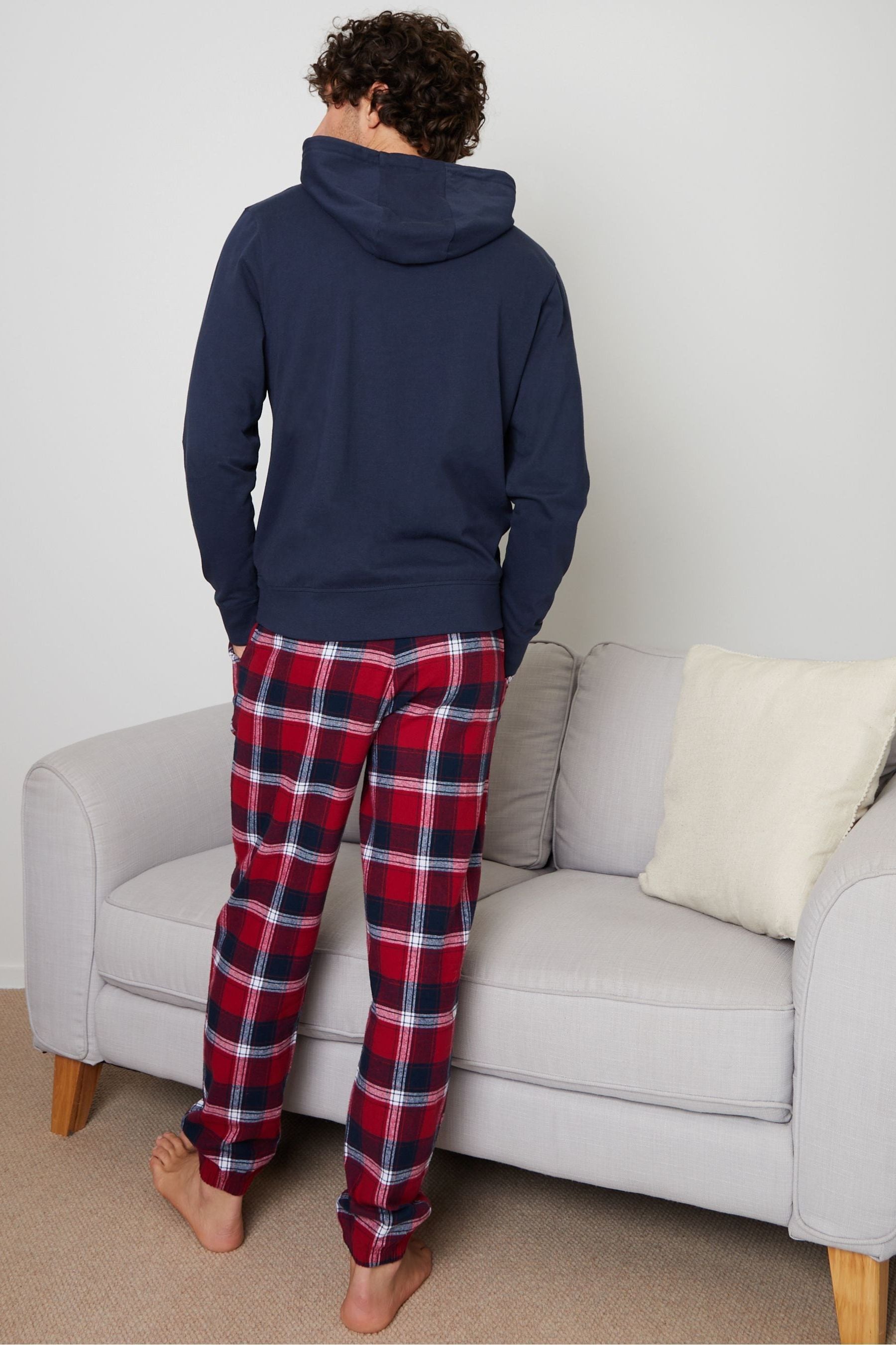 Threadbare - Pigiama con cappuccio e A quadri slip