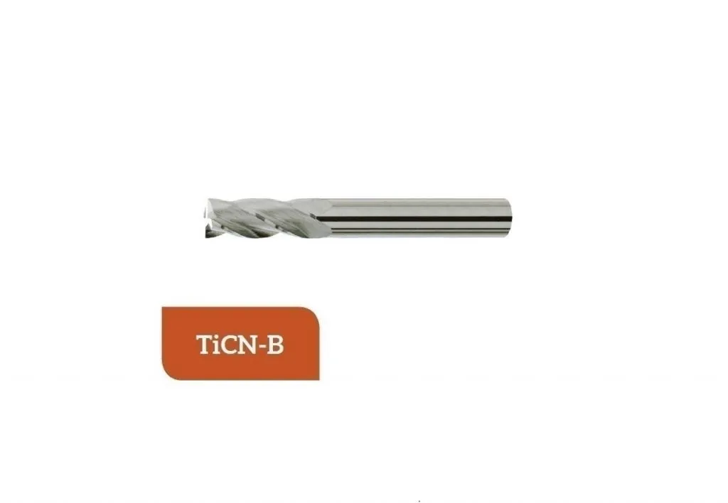 TM-3.4-2000C Fresa a elica in metallo duro Ø20 a 4 taglienti, taglio al centro con gambo cilindrico 6535 HA rivestita TiCN-B