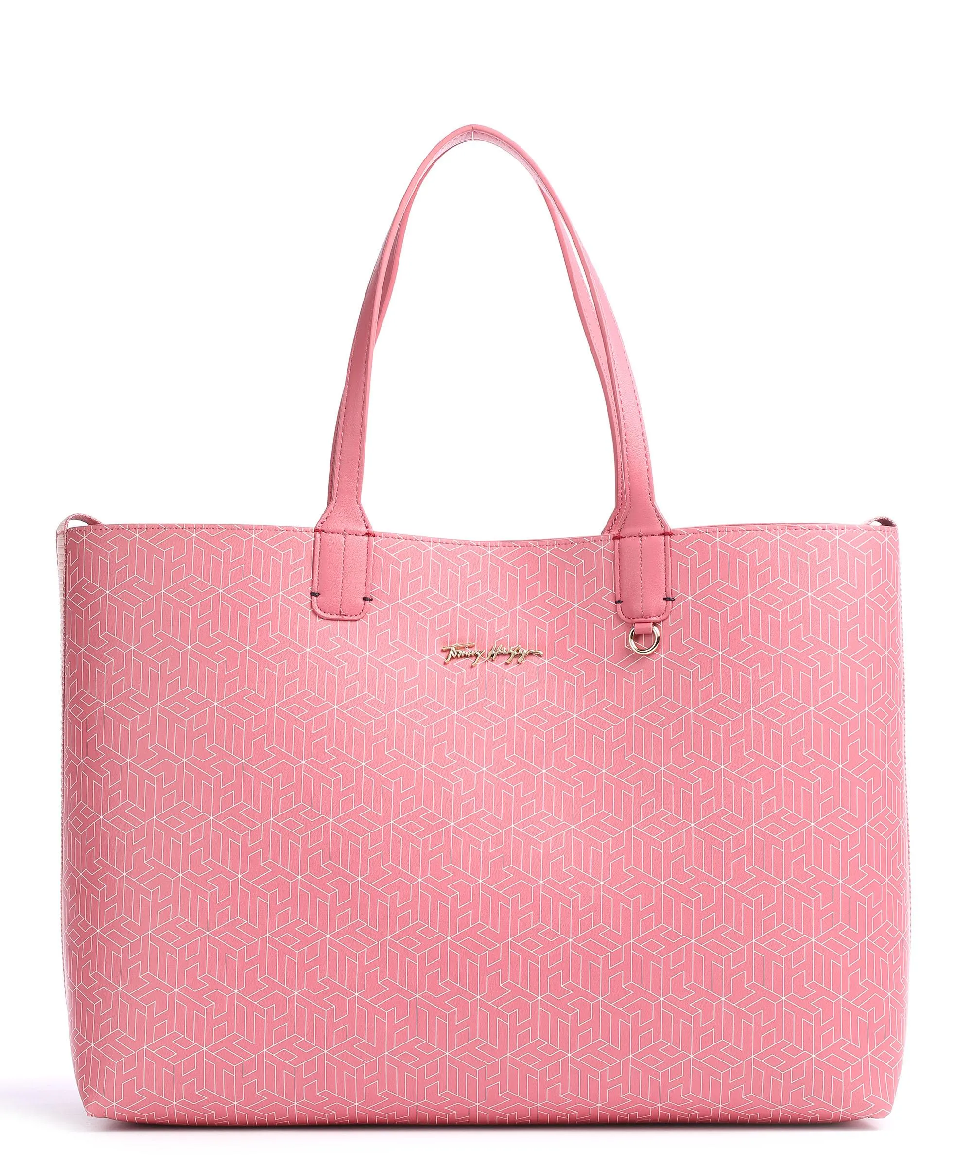  Tommy Hilfiger Iconic Borsa shopper pelle sintetica rosa  