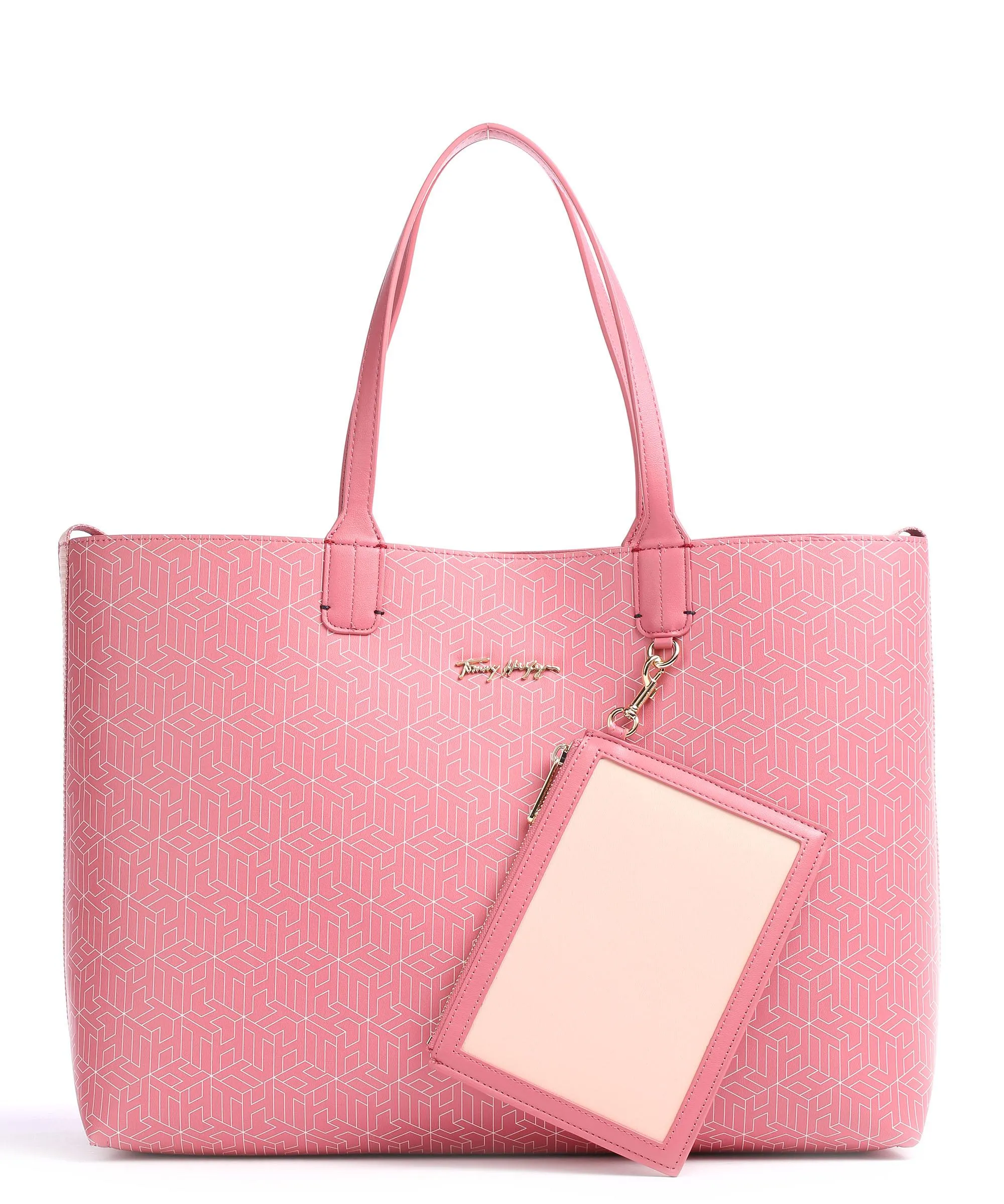  Tommy Hilfiger Iconic Borsa shopper pelle sintetica rosa  