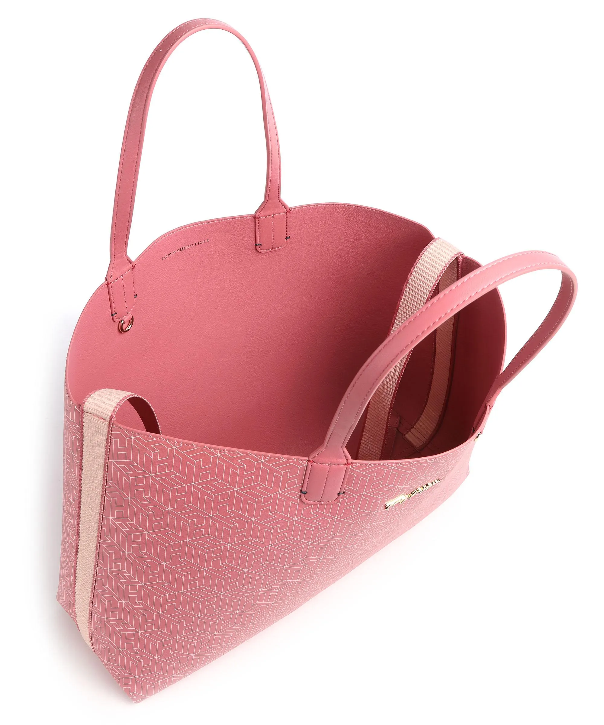  Tommy Hilfiger Iconic Borsa shopper pelle sintetica rosa  
