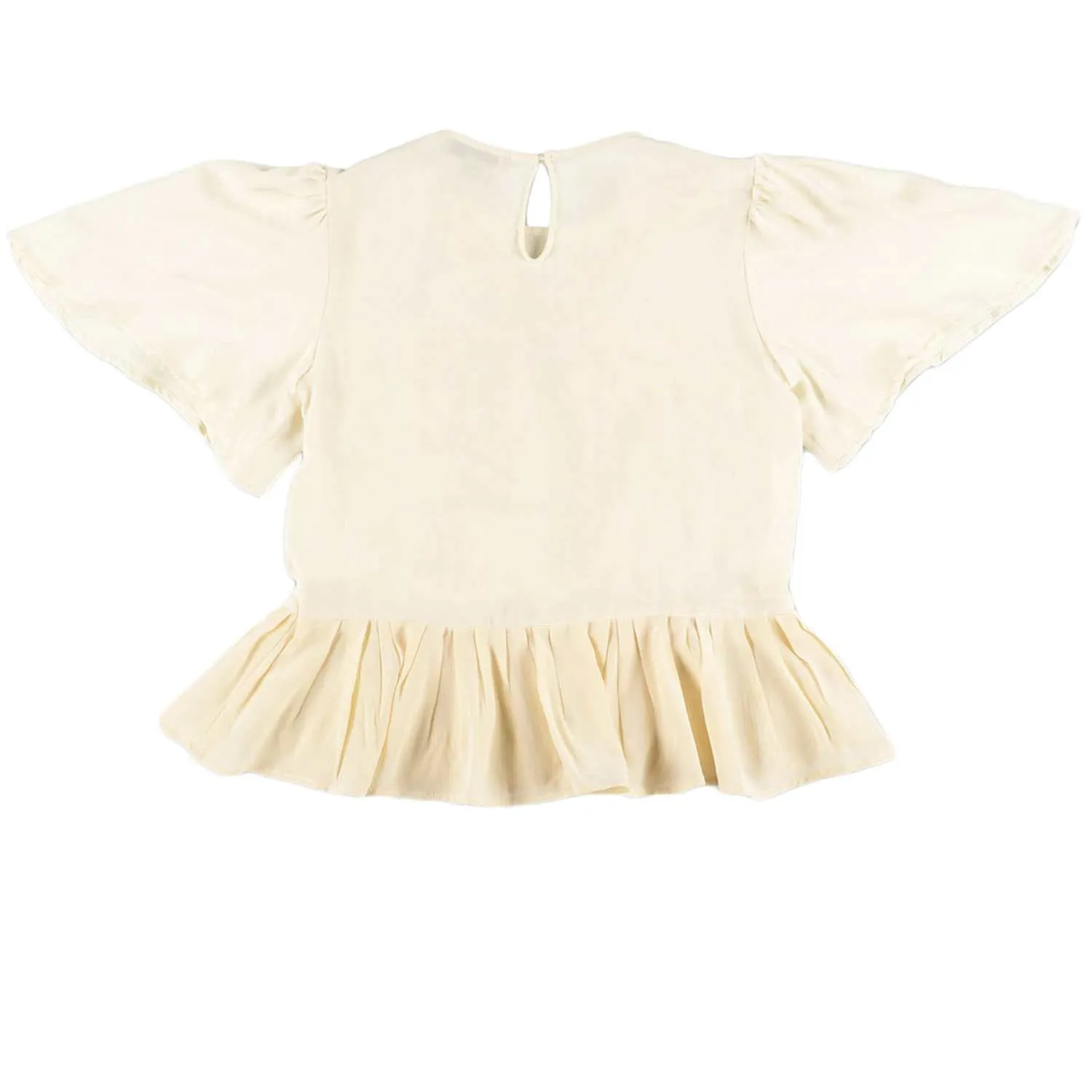 Top Di Seta Crema Bambina E Teenager