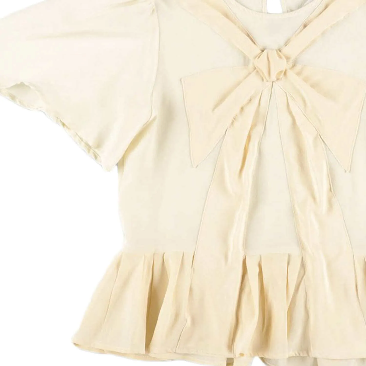 Top Di Seta Crema Bambina E Teenager