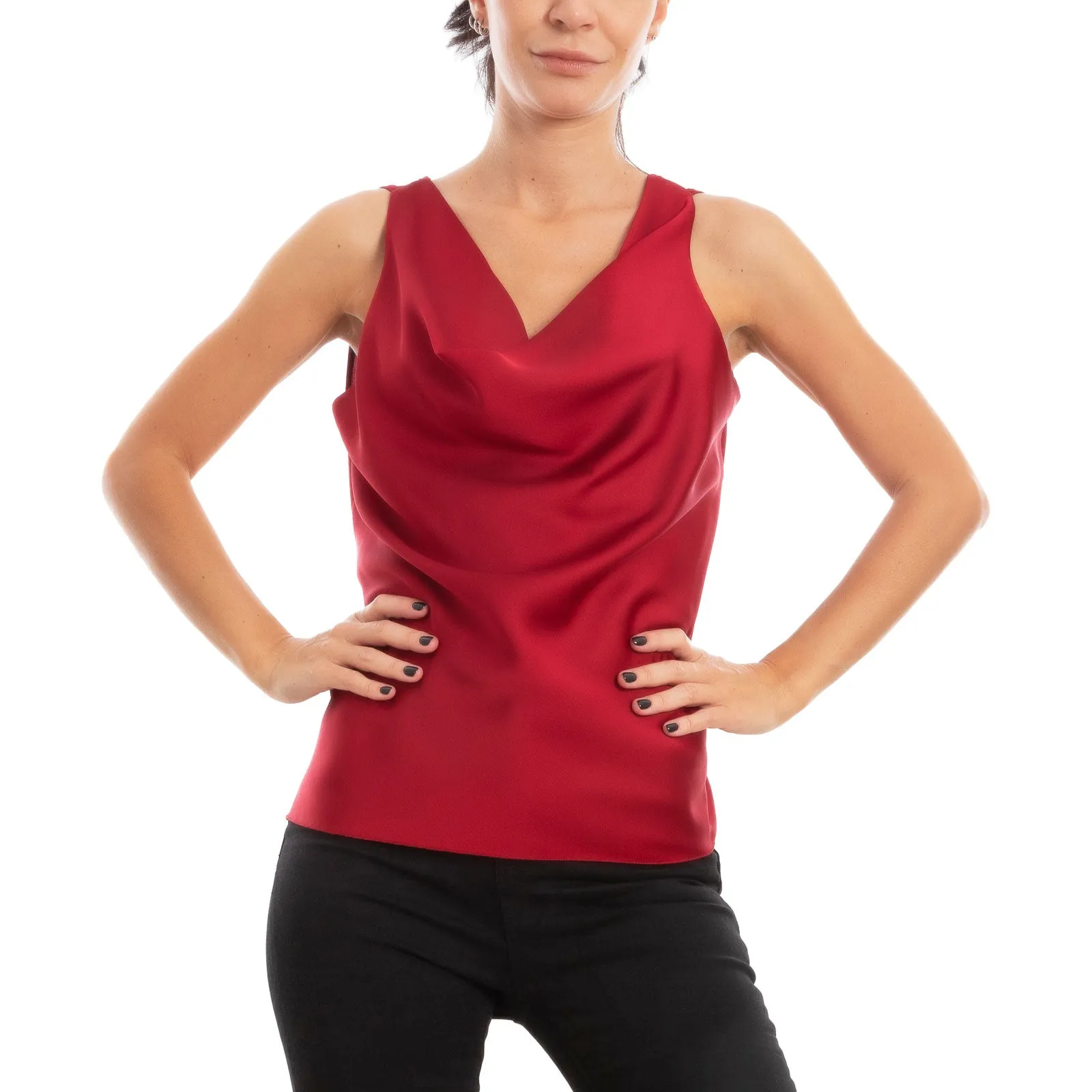 Top Donna Sottogiacca Blusa Raso Ms-1568