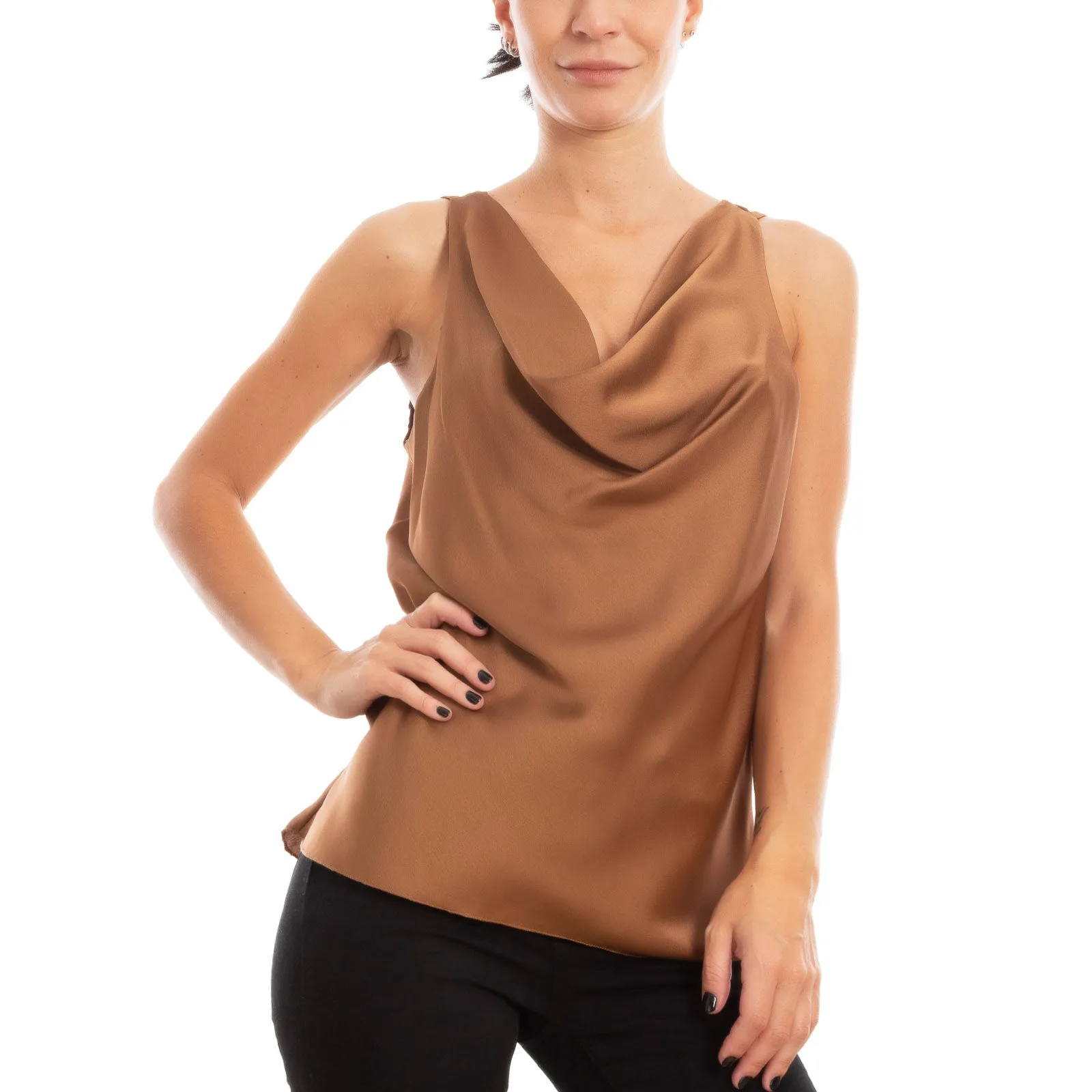 Top Donna Sottogiacca Blusa Raso Ms-1568