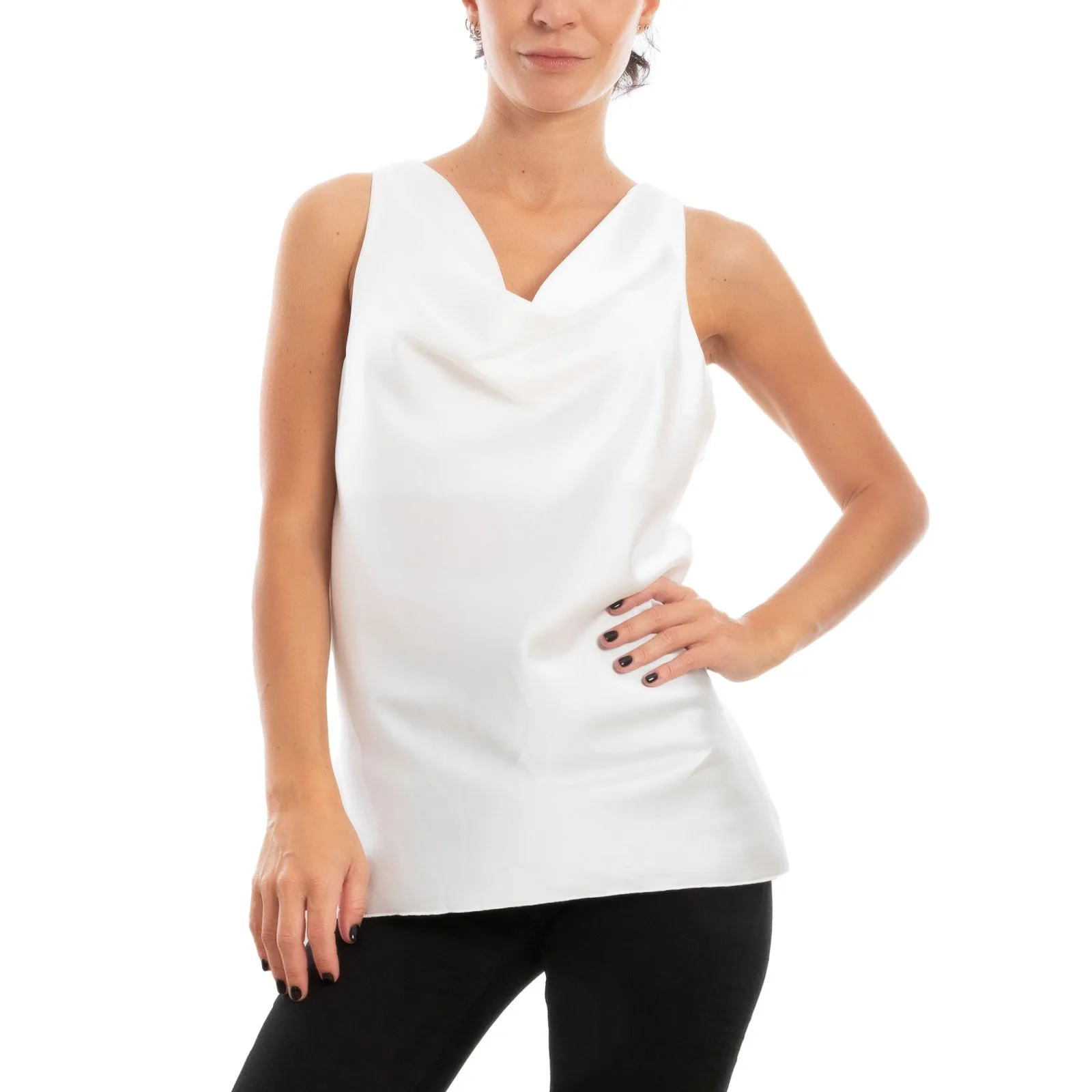 Top Donna Sottogiacca Blusa Raso Ms-1568