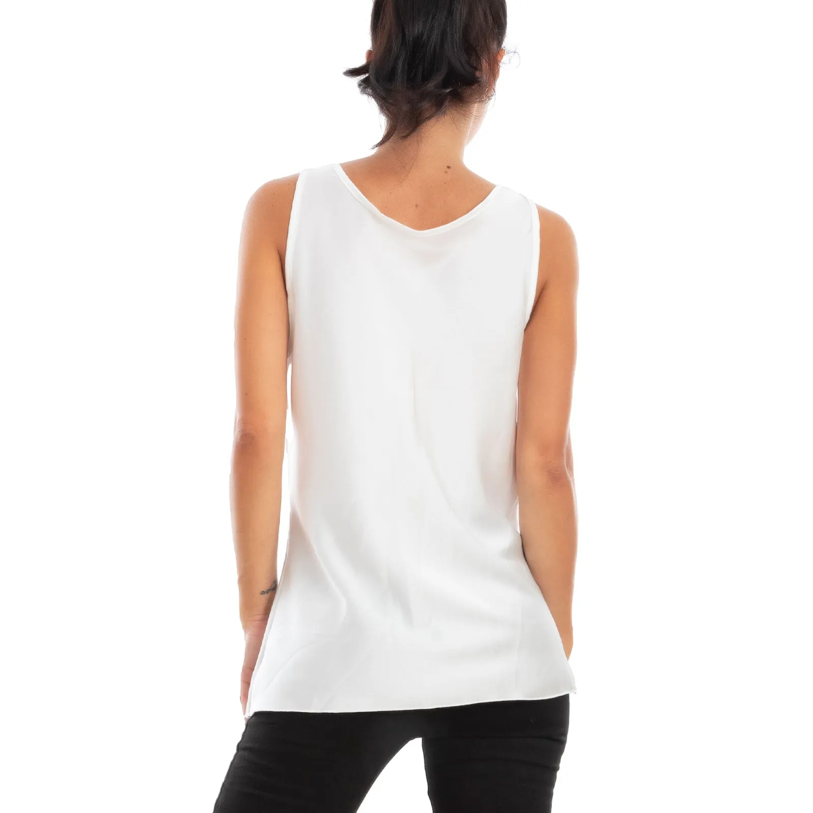 Top Donna Sottogiacca Blusa Raso Ms-1568