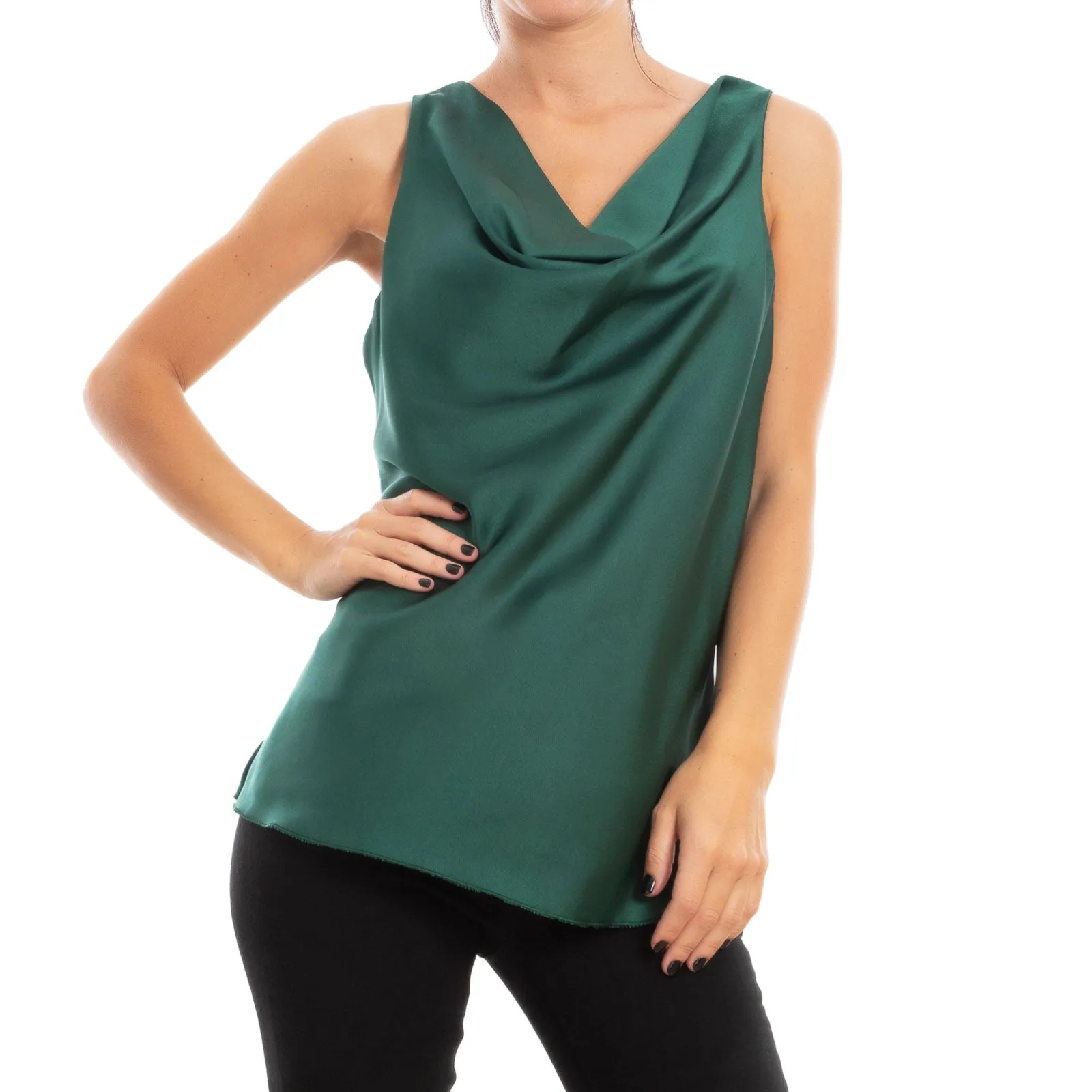 Top Donna Sottogiacca Blusa Raso Ms-1568