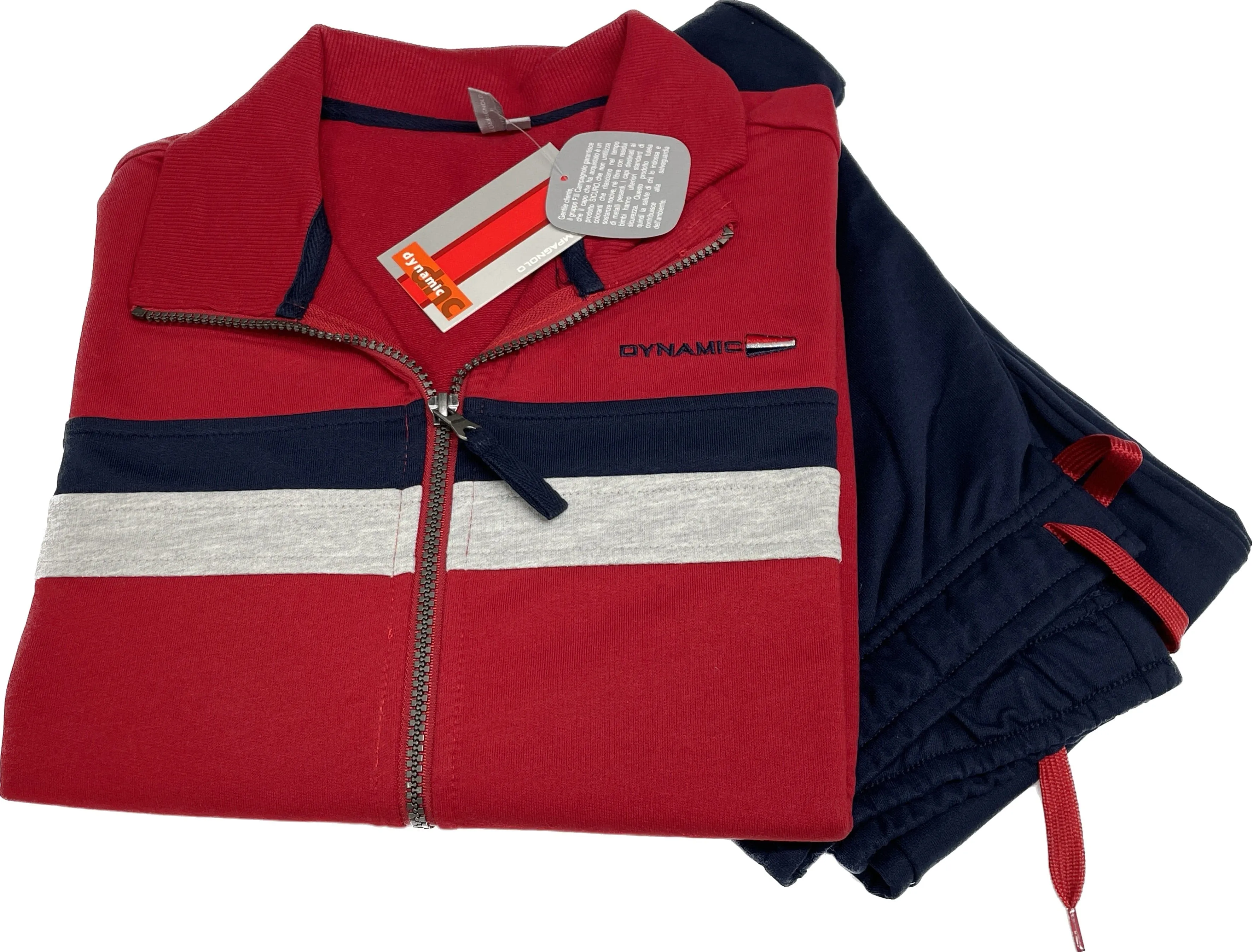 Tuta uomo completa rossa cotone leggera