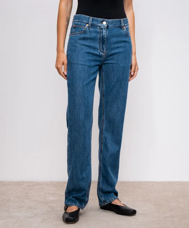 Valentino Jeans blu con patch logo 5B3DD18C8MD