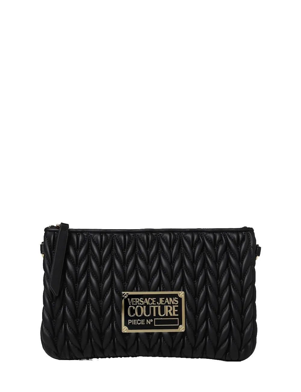 Versace Jeans Couture     Borsa a tracolla in pelle sintetica matelassè Nero