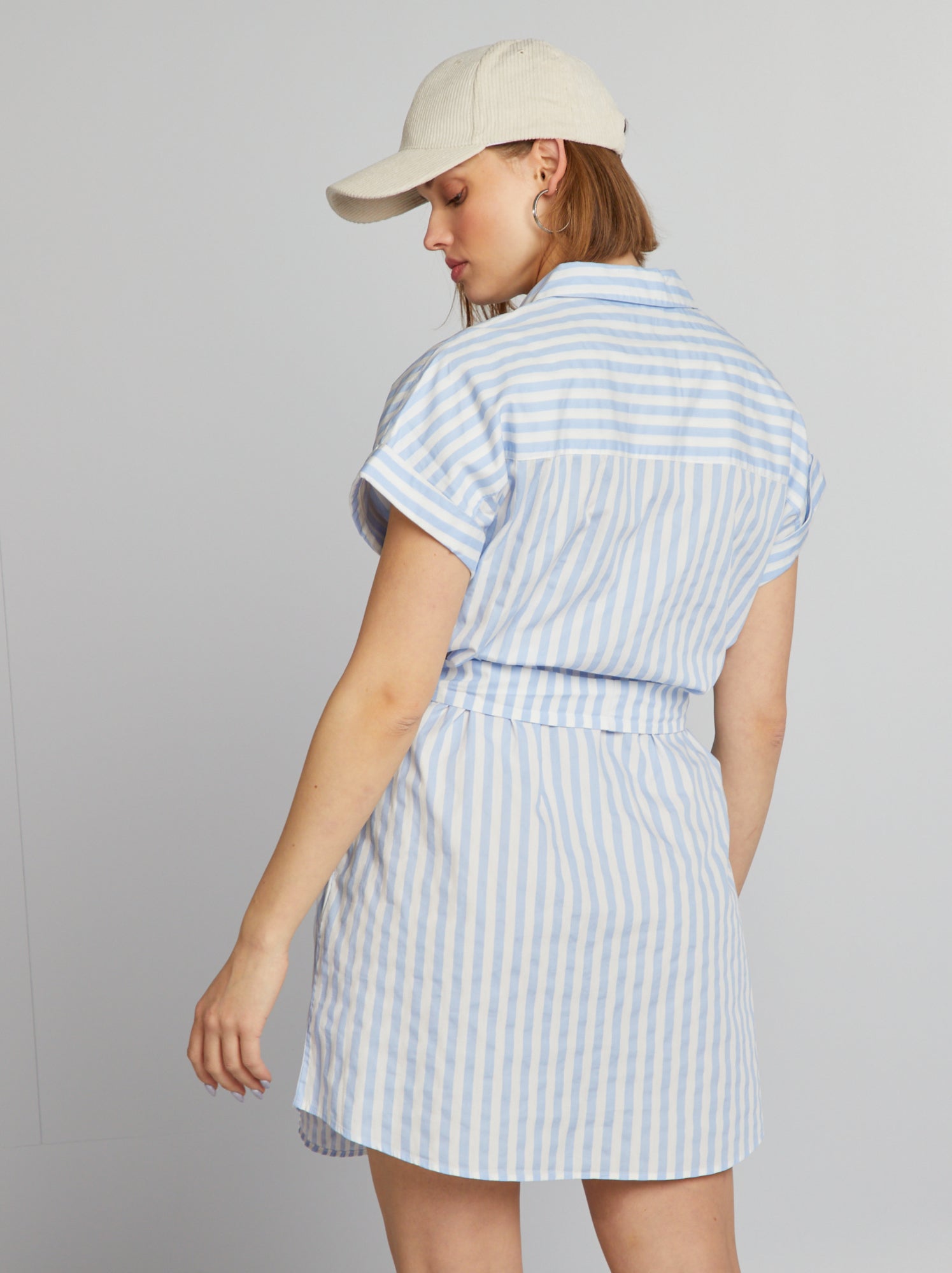 Vestito chemisier in popeline - BLU