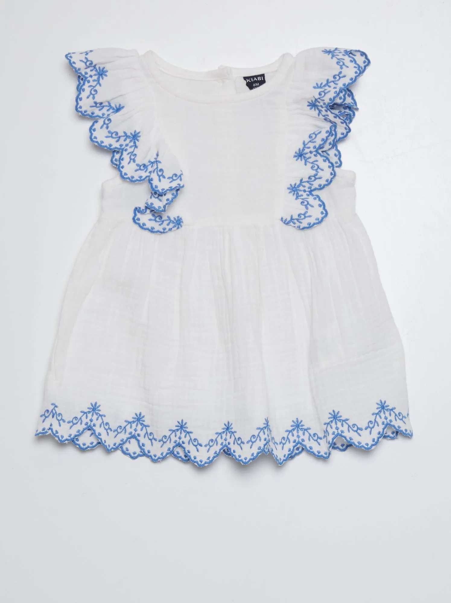 Vestito in garza di cotone - BIANCO