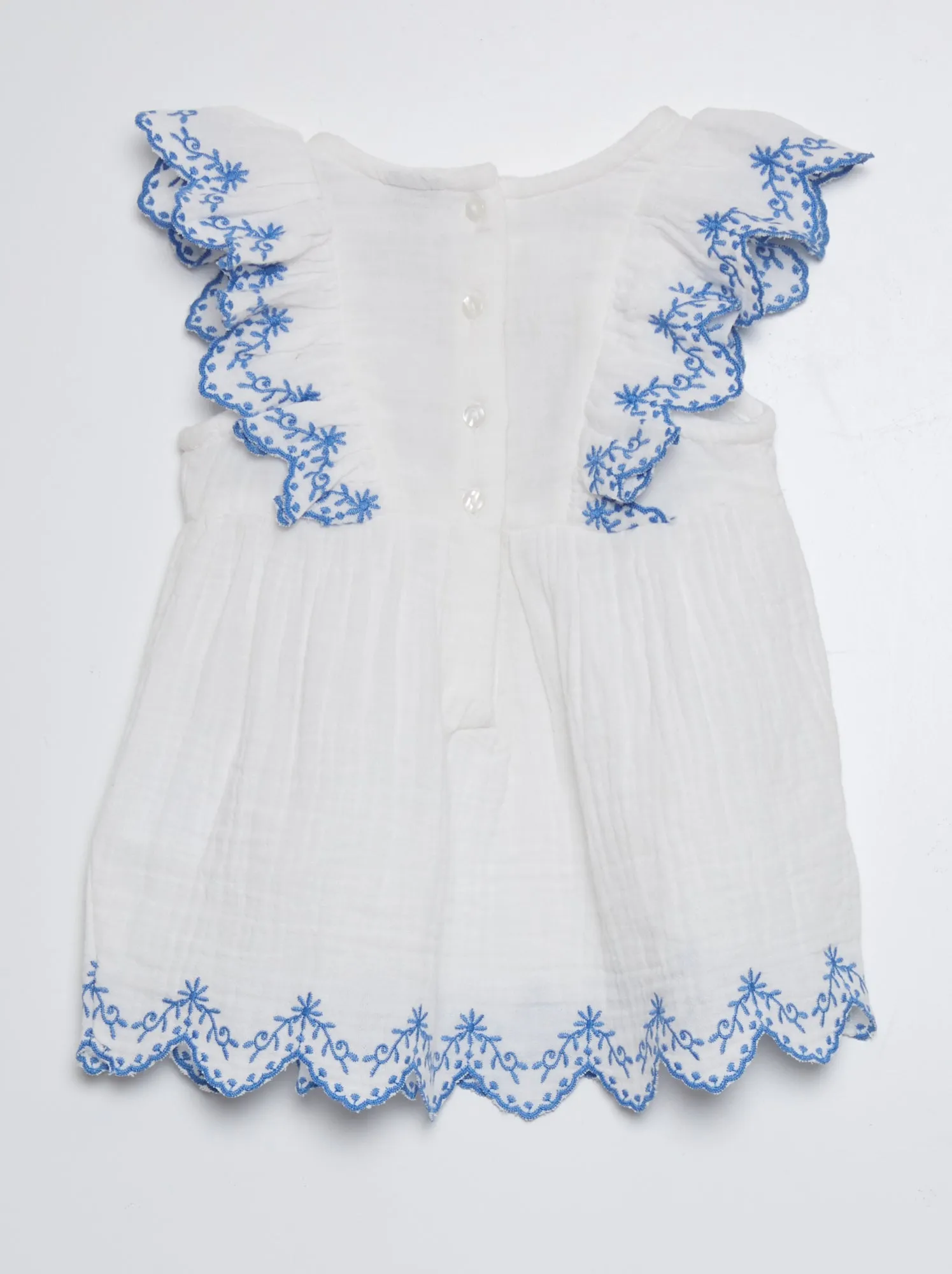 Vestito in garza di cotone - BIANCO