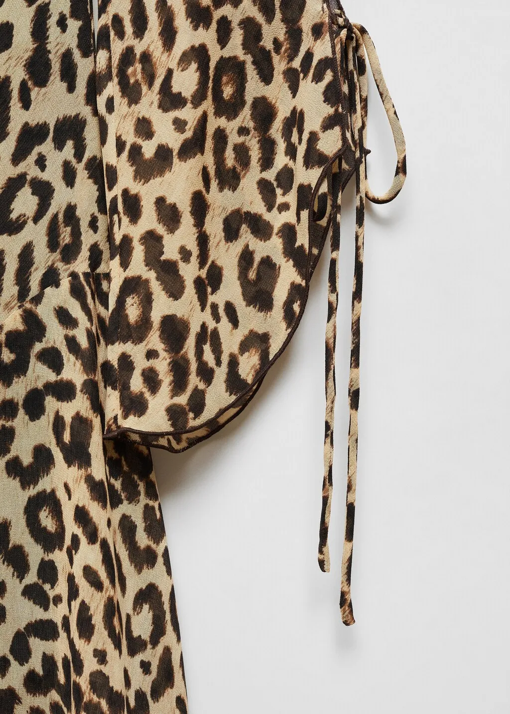Vestito leopardo maniche scampanate