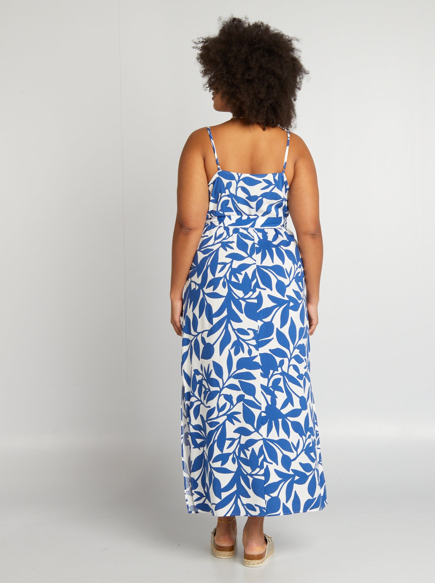Vestito lungo con motivo 'Vero Moda Curve' - BIANCO